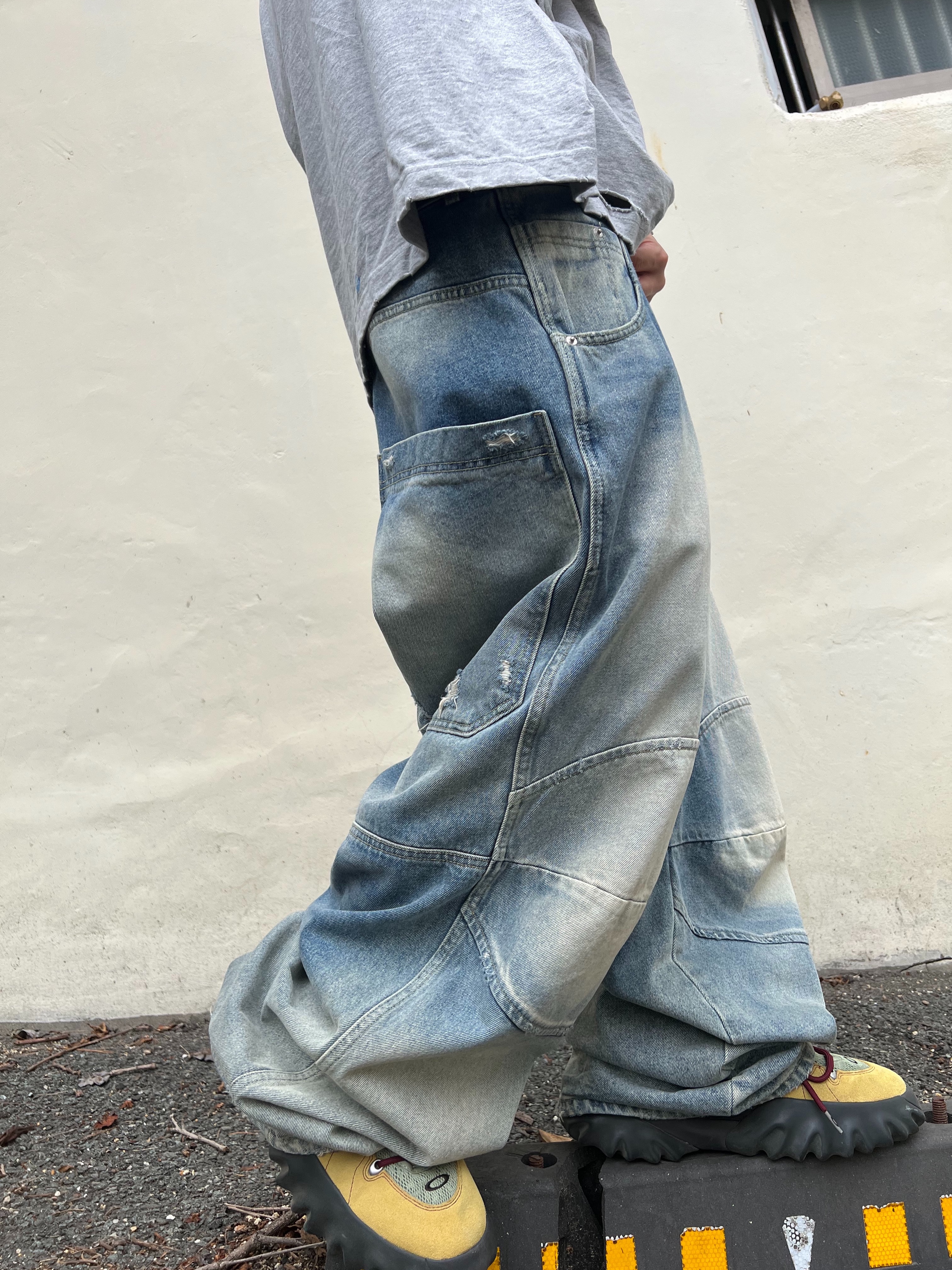 Nonnod Puckering News T-shirt Vintage grey, Hono Report Leaf Bracelet 착용 스타일 - 6