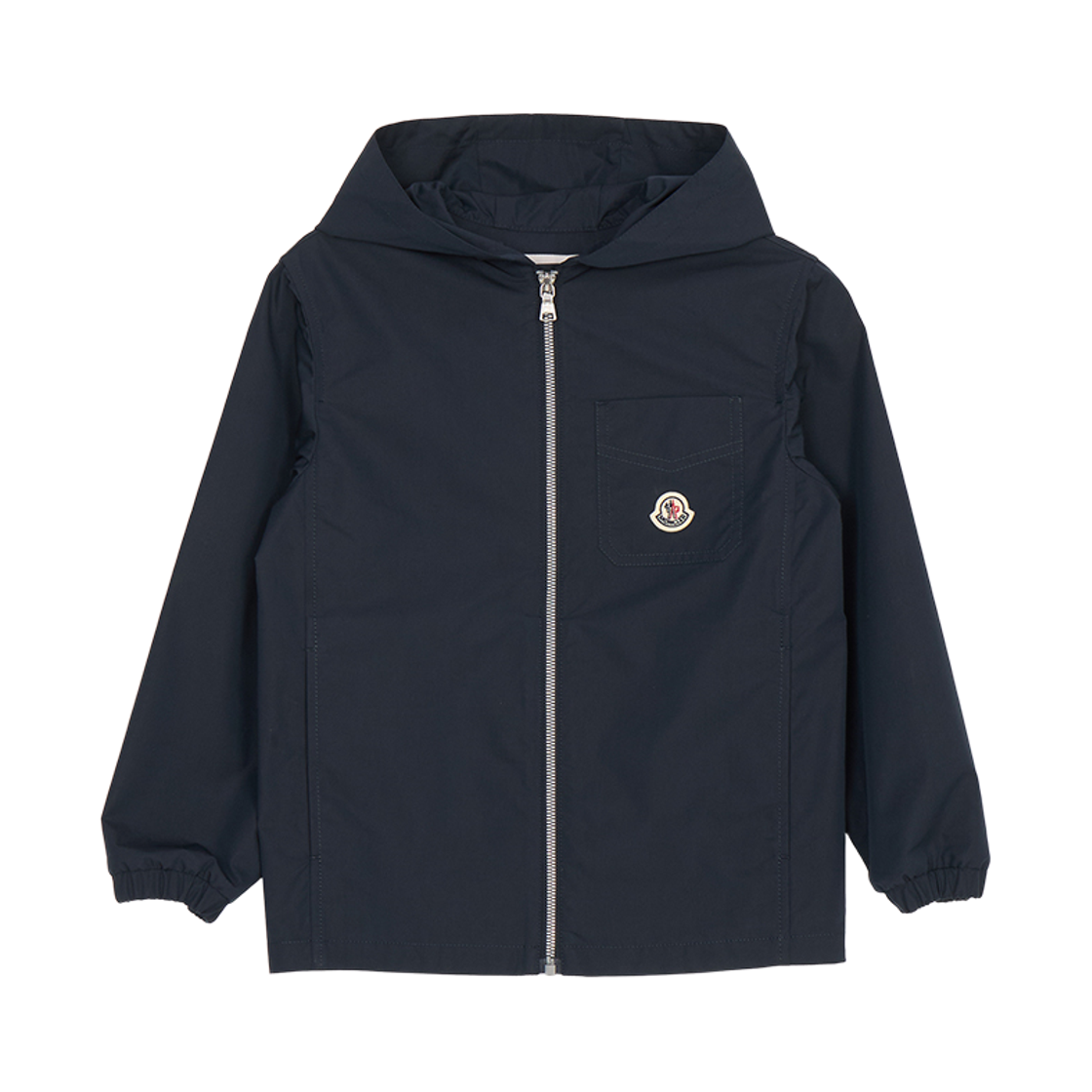 L1-954-2F00003-598B8-778 (Kids) Moncler Cotton Poplin Hooded Zip-Up Shirt Navy Blue - 26SS