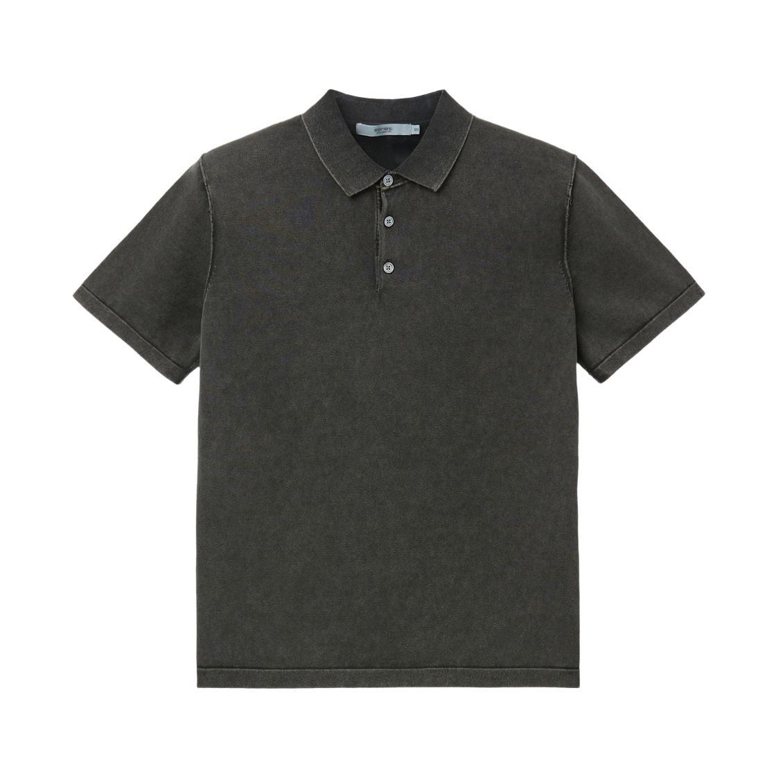 시리즈 가먼트 다잉 데일리 폴로 스웨터 다크차콜(Series Garment Dyed Daily Polo Sweater Dark Charcoal) - 1