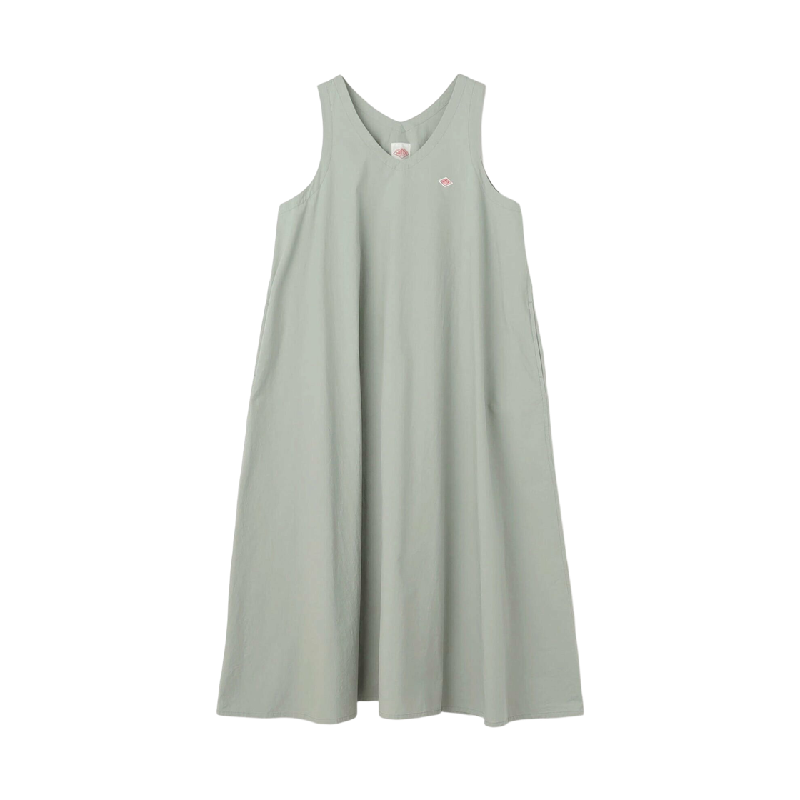 DT-G0093-HIC (W) Danton High Count Cotton V-Neck Dress Light Blue