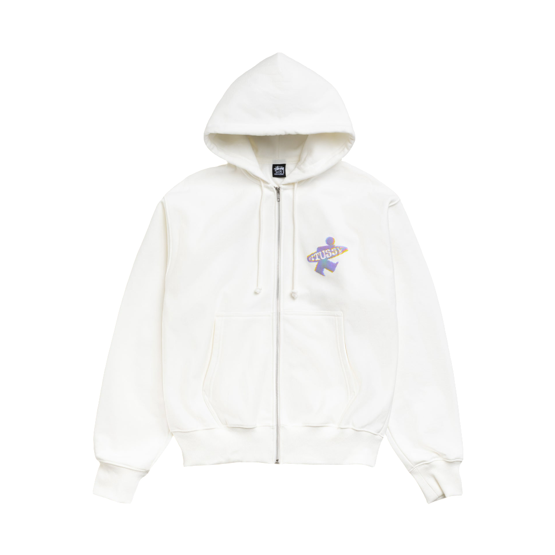 스투시 닷 서프 퍼프 프린트 집 후드 오프 화이트(Stussy Dot Surf Puff Print Zip Hoodie Off White) - 2