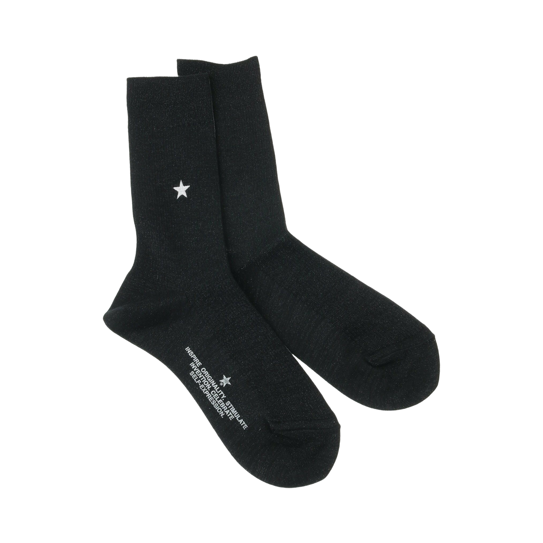 컨버스 도쿄 스타 글리터 립 삭스 블랙(Converse Tokyo Star Glitter Rib Socks Black)