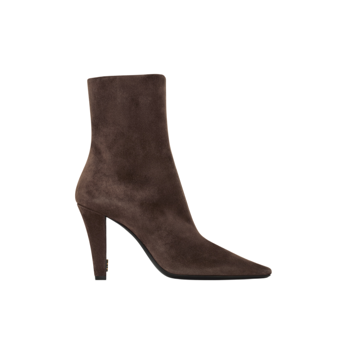 806674-27DAB-2549 (W) Saint Laurent Jill Booties in Suede Bear Brown