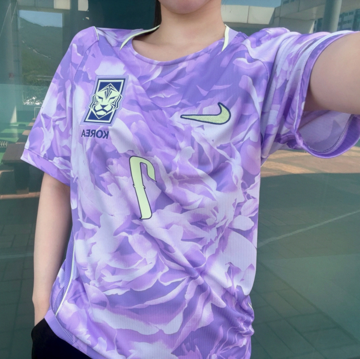 Nike Korea 2026 Stadium Away Dri-Fit Soccer Replica Jersey Space Purple Amethyst Tint (Non Marking Ver.) 착용 스타일