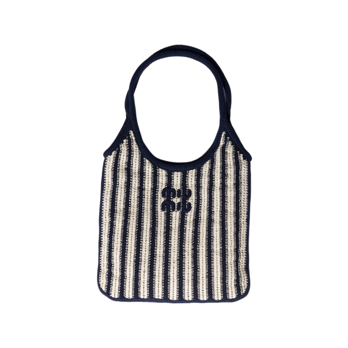 미우 미우 아이비 크로셰 백 블루 초크 화이트(Miu Miu Ivy Crochet Bag Blue Chalk White) - 1
