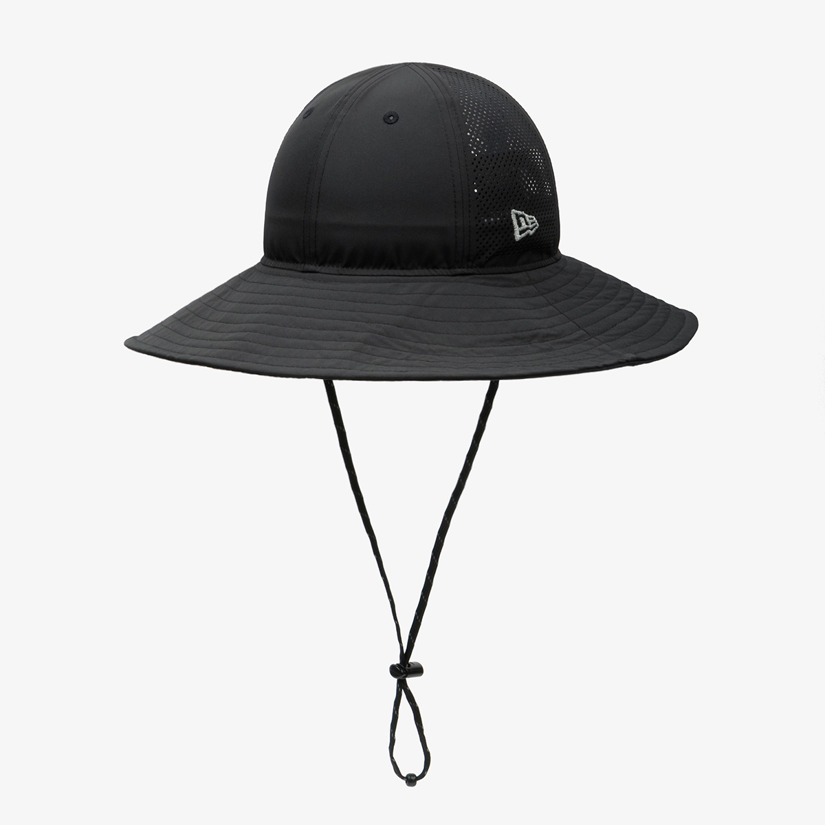 New Era Sun Block Prolight Wide Explorer Bucket Hat Black 착용 스타일 - 1