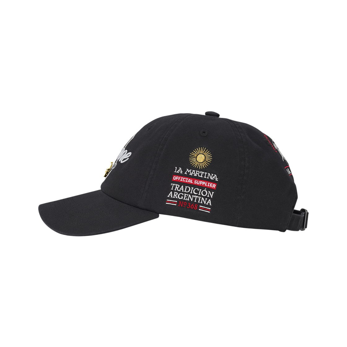 슈프림 x 라 마르티나 x 제이콥 앤 코 6-패널 블랙 - 26SS(Supreme x La Martina x Jacob & Co 6-Panel Black - 26SS) - 3