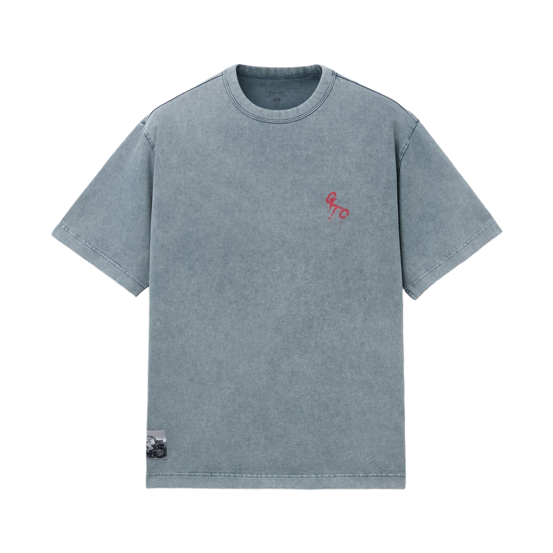 시리즈 X GTO 백프린트 다잉 반팔 티셔츠 블루(Series Series X Gto Back Print Dyed Short Sleeve Blue) - 1
