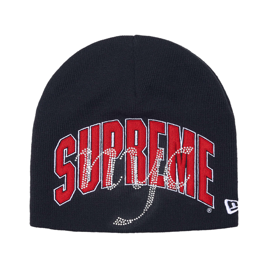 슈프림 뉴에라 라인스톤 비니 네이비 - 26SS(Supreme New Era Rhinestone Beanie Navy - 26SS)