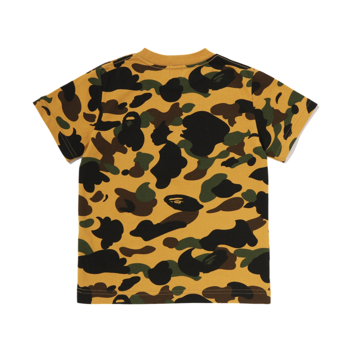 (키즈) 베이프 퍼스트 카모 원 포인트 티셔츠 옐로우((Kids) BAPE 1st Camo One Point T-Shirt Yellow) - 2