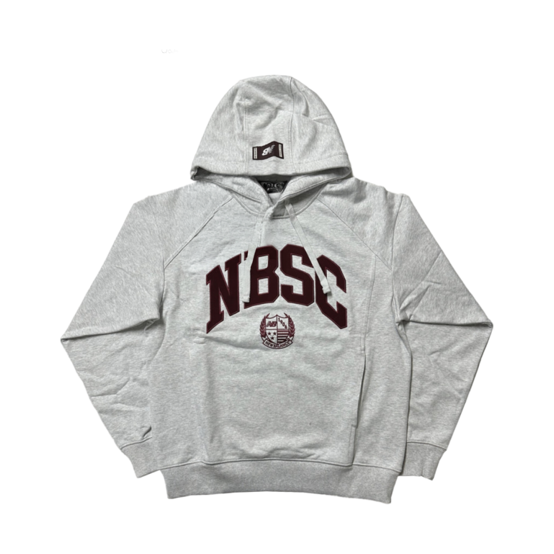 NBN0E42813-16 New Balance NBSC Semi Over Fit Fleece Hoodie Light Grey
