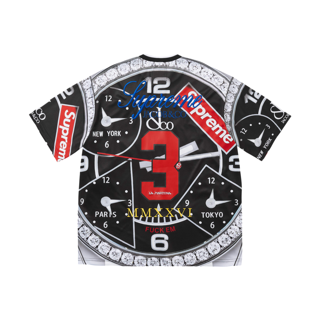 슈프림 x 라 마르티나 x 제이콥 앤 코 사커 저지 블랙 - 26SS(Supreme x La Martina x Jacob & Co Soccer Jersey Black - 26SS) - 2
