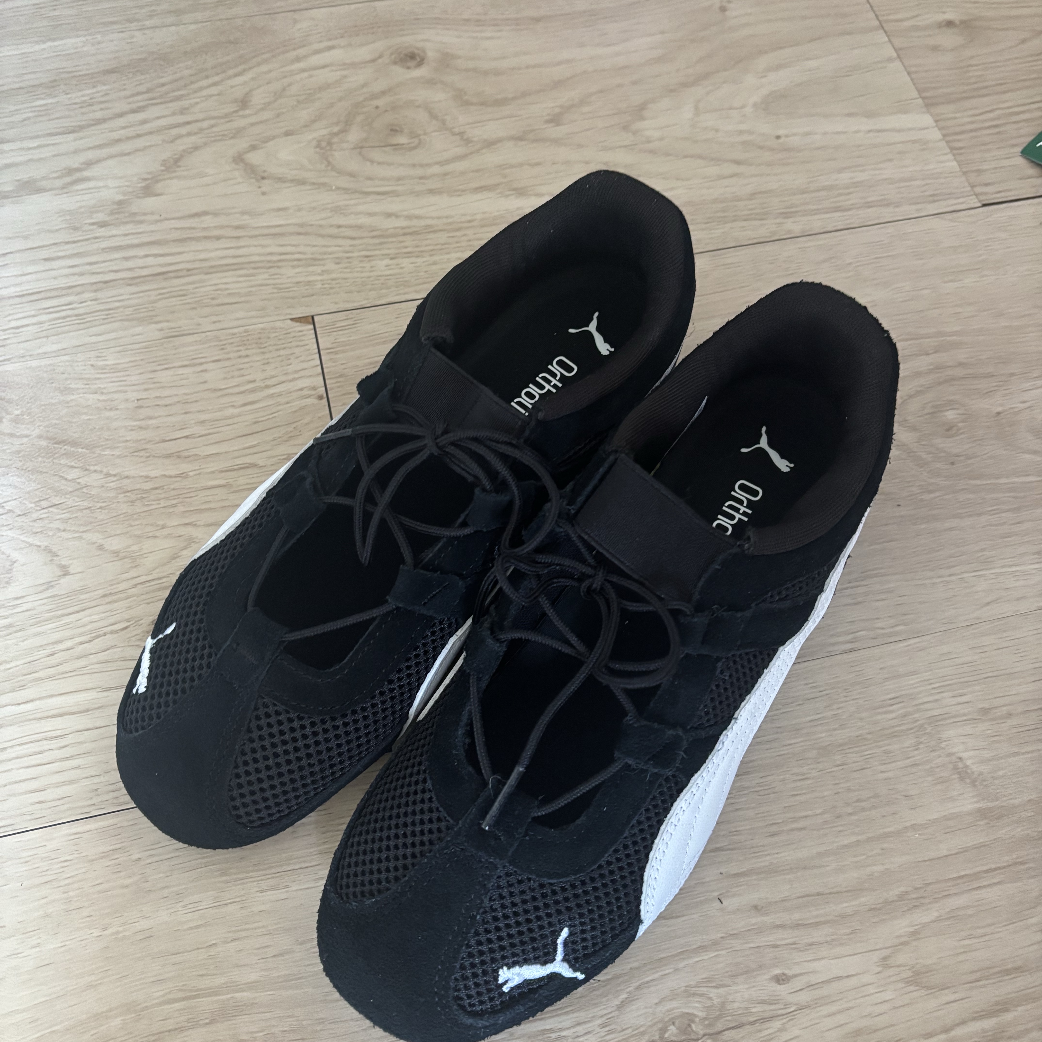 (W) Puma Speedcat Go Puma Black Puma White 착용 스타일