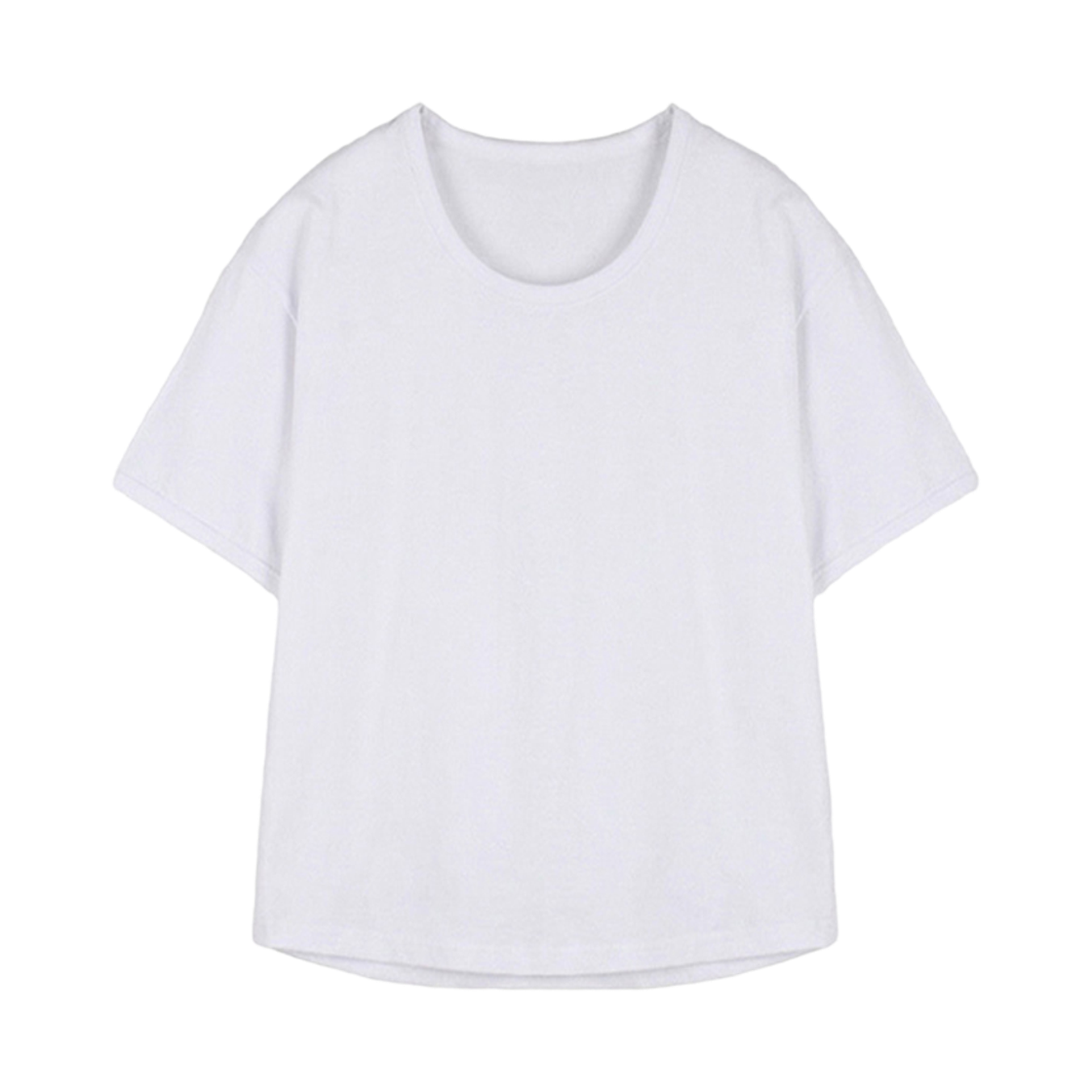 지크립 에센셜 U넥 세미 크롭 티셔츠 화이트(GCLIP Essential U Neck Semi Crop T Shirt WHITE) - 1