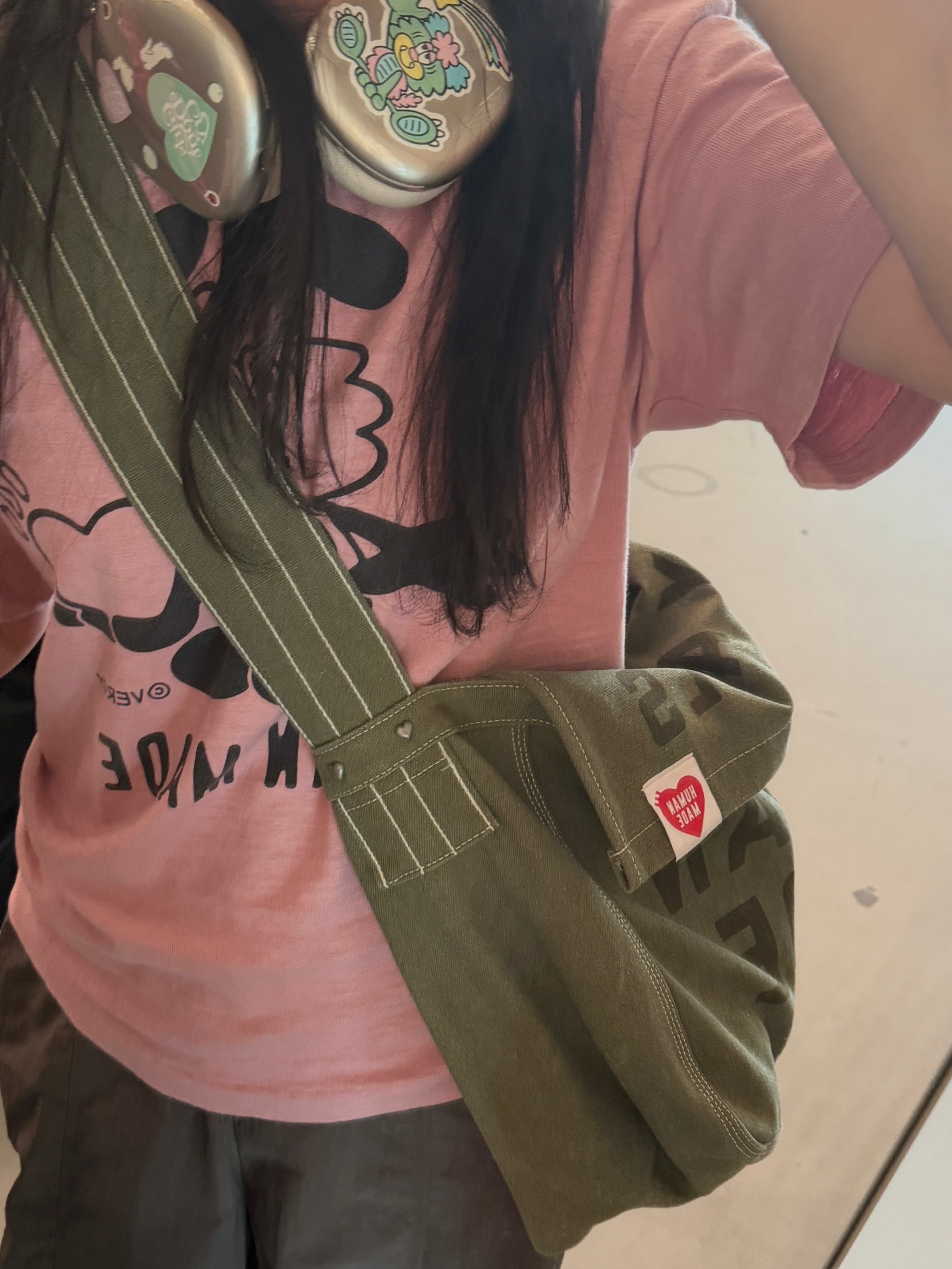 Human Made x Verdy Graphic T-Shirt Pink - Jamsil Store Exclusvie, Salomon RX Marie Jeanne Black 착용 스타일 - 2