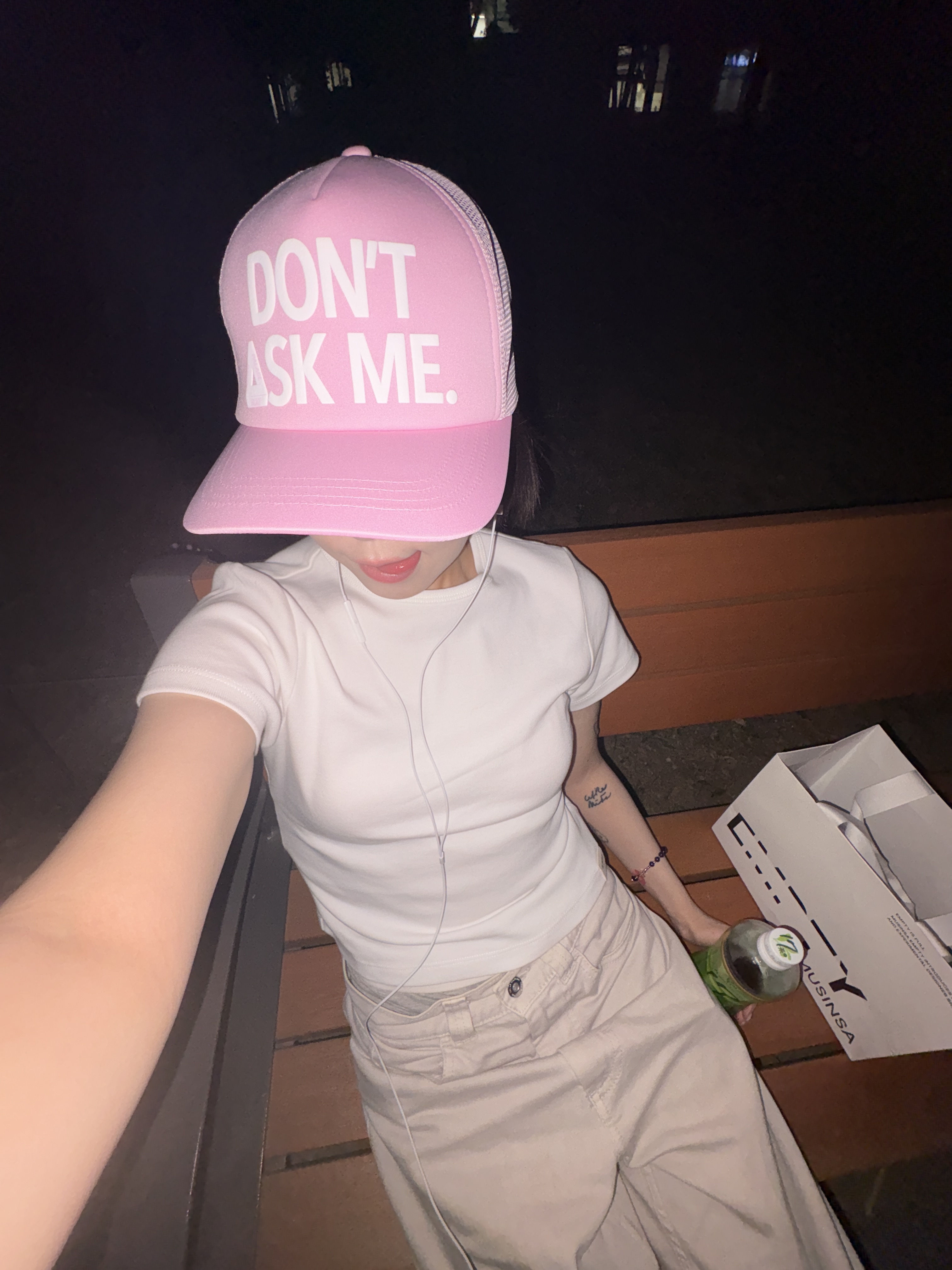 Palace P 6-Panel Lilac - 26SS, Palace Don't Ask Trucker Sweet Pink - 26SS 착용 스타일 - 2
