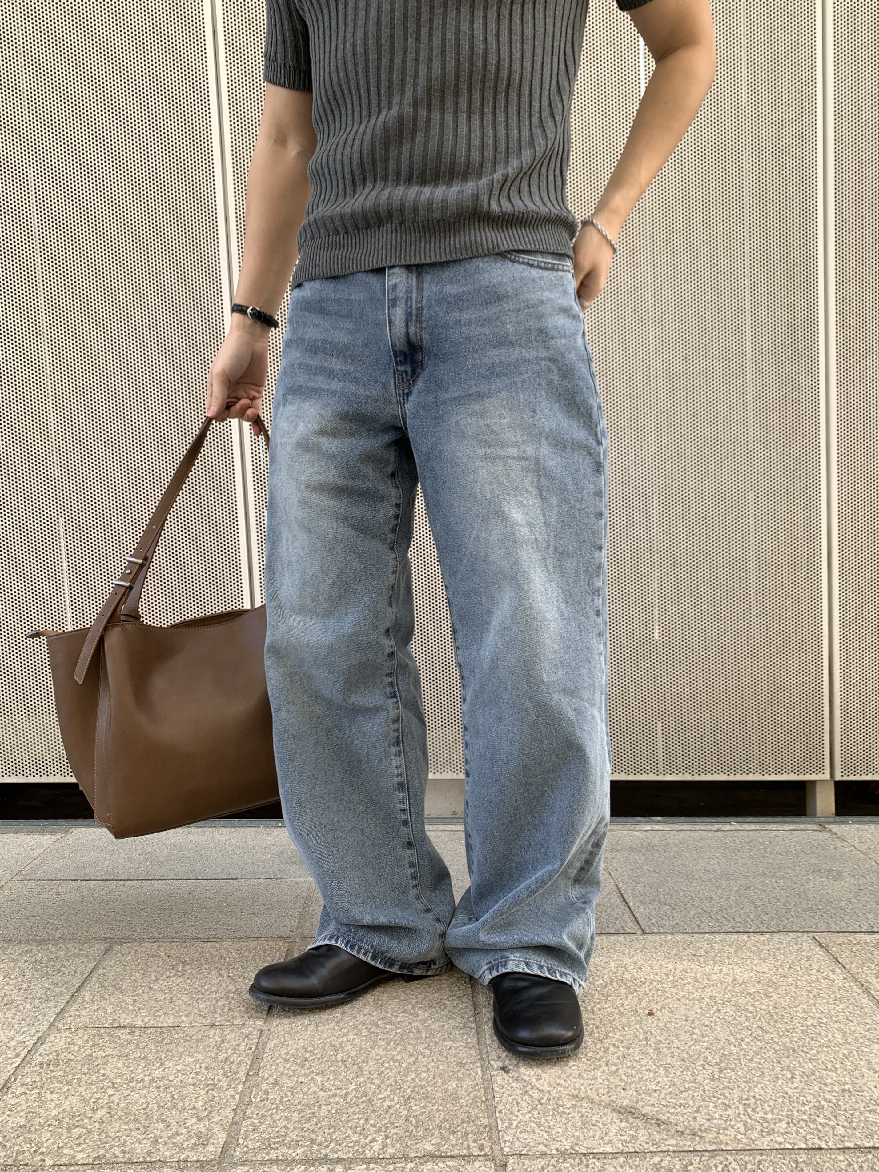 Casio LTP-V007L-7B1, Yase Holy Horsehide Comfort Derby Shoes Brown 착용 스타일 - 3