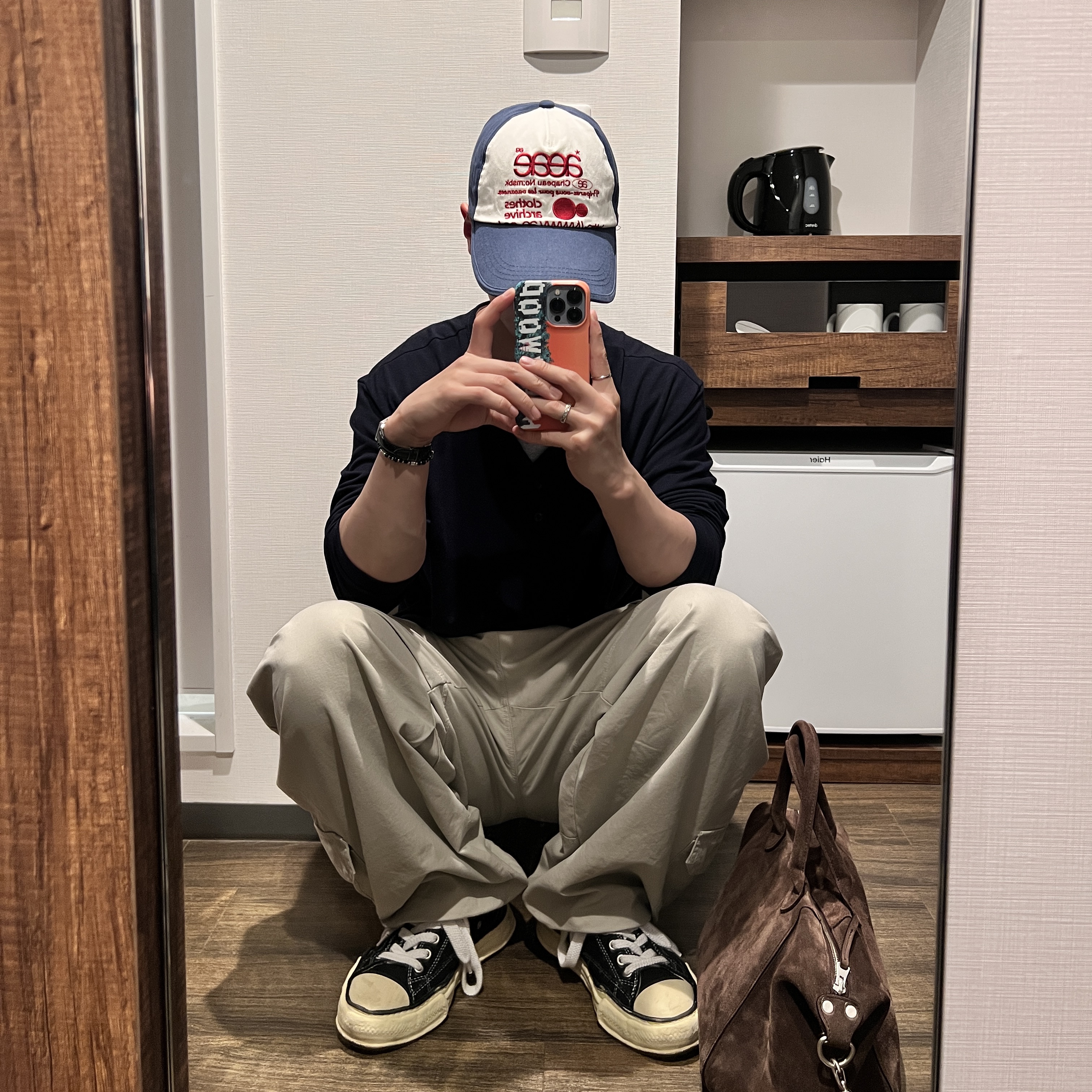 Maison Mihara Yasuhiro Peterson VL OG Sole Canvas Low-top Sneakers Black 착용 스타일