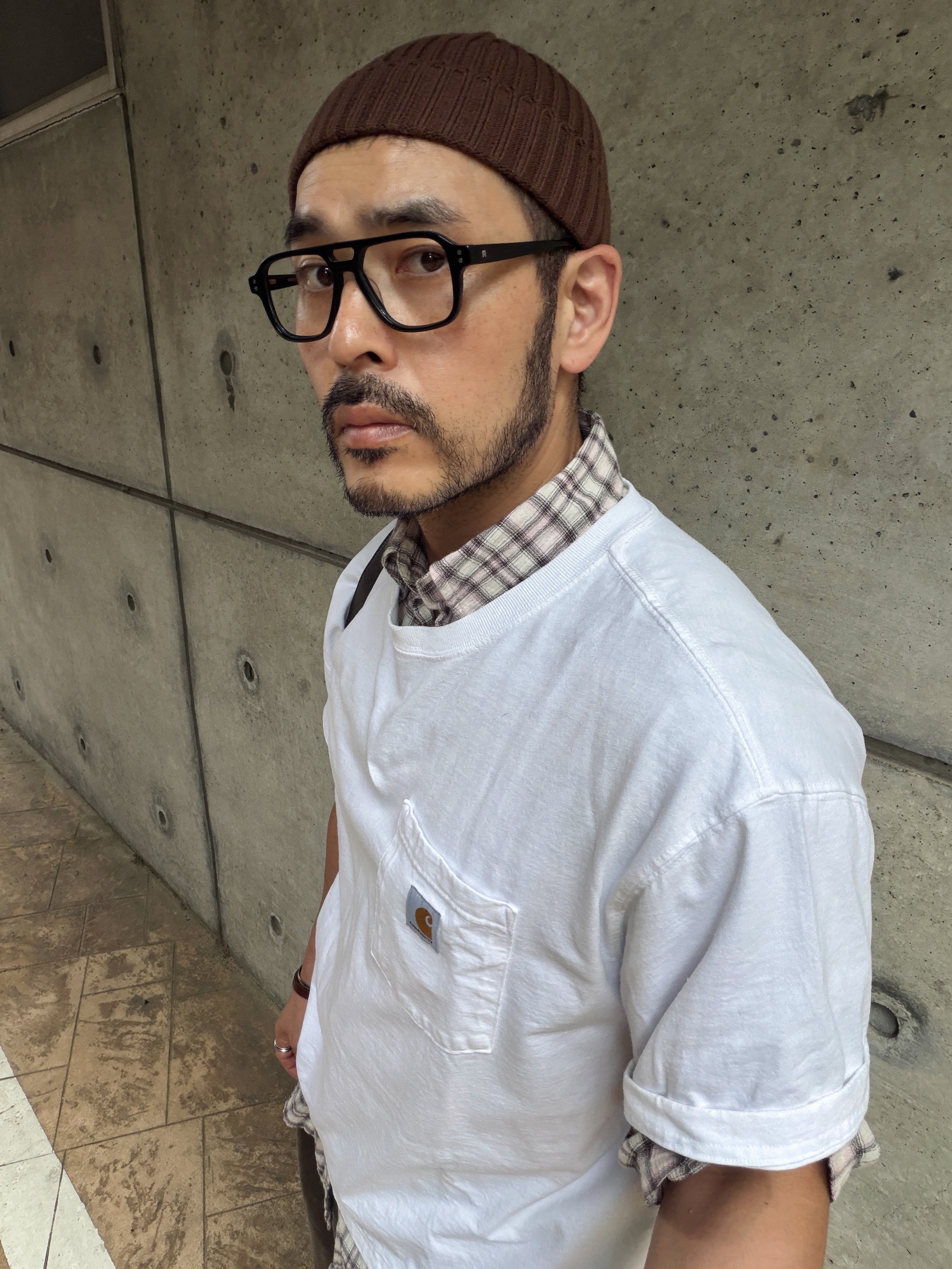 Yase Mud Horsehide Derby Black 착용 스타일 - 6