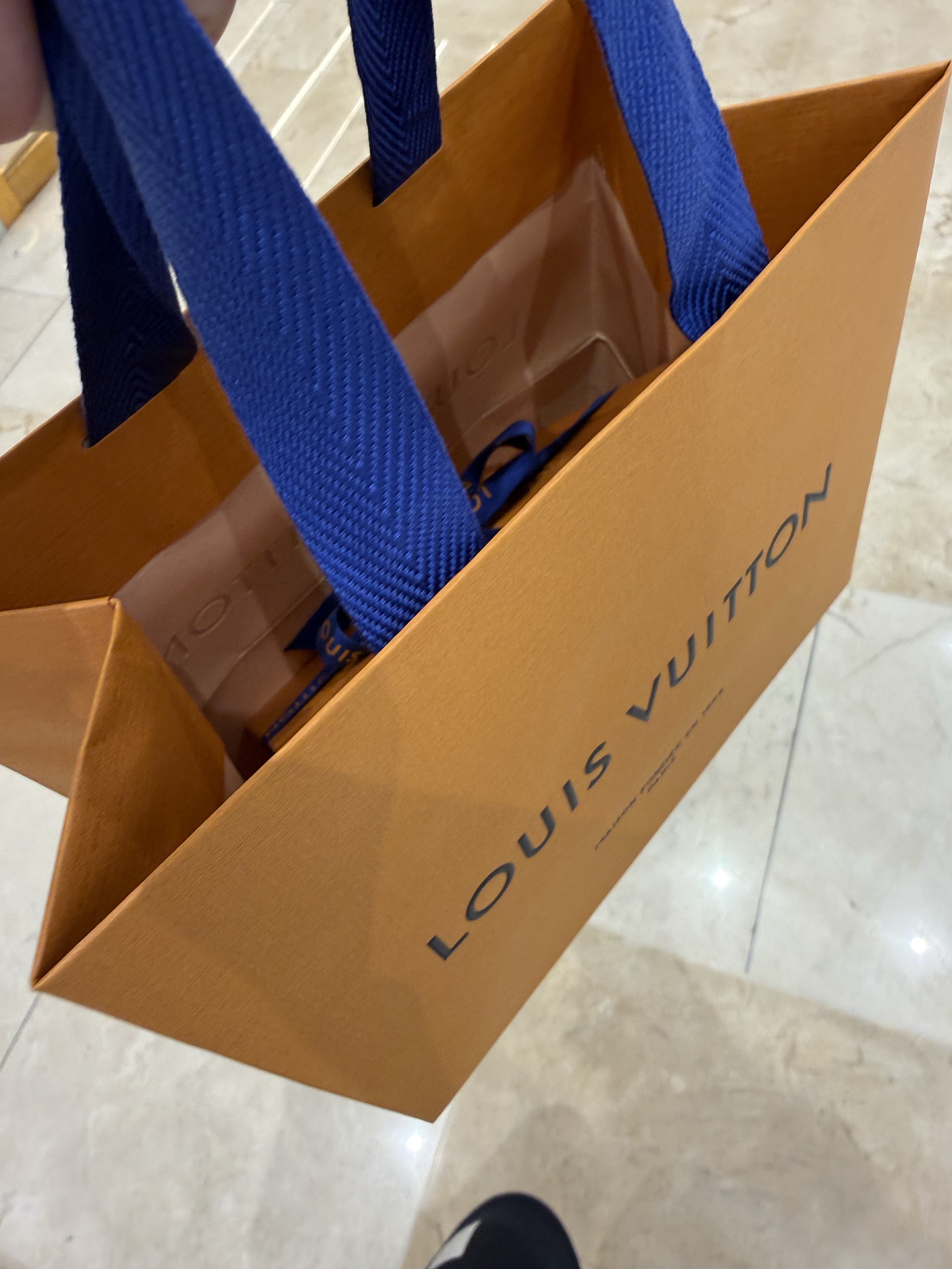Louis Vuitton Multiple Wallet Navy Blue 착용 스타일 - 2