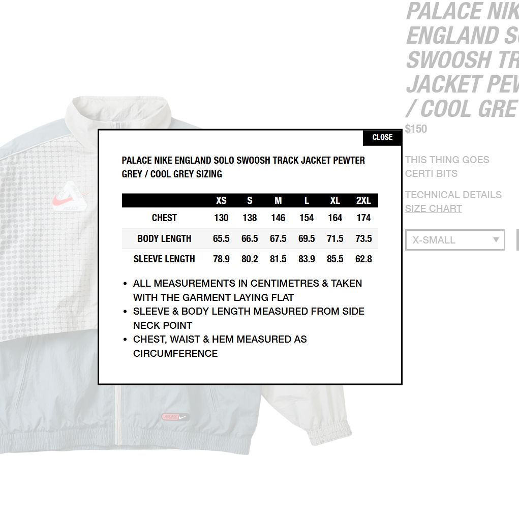 Palace x Nike England Track Jacket Pewter Grey Cool Grey 착용 스타일