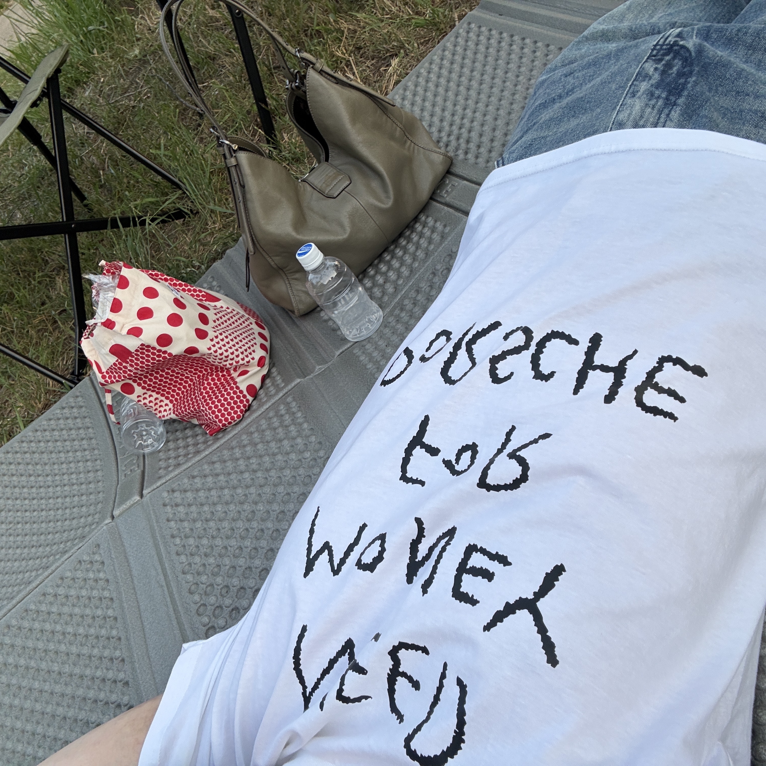 GILDAN X Vintage Collection NEED MONEY FOR PORSHCE T-Shirt (2 Color), Millo Archive Reflect Curved Pants Oil Blue 착용 스타일 - 2