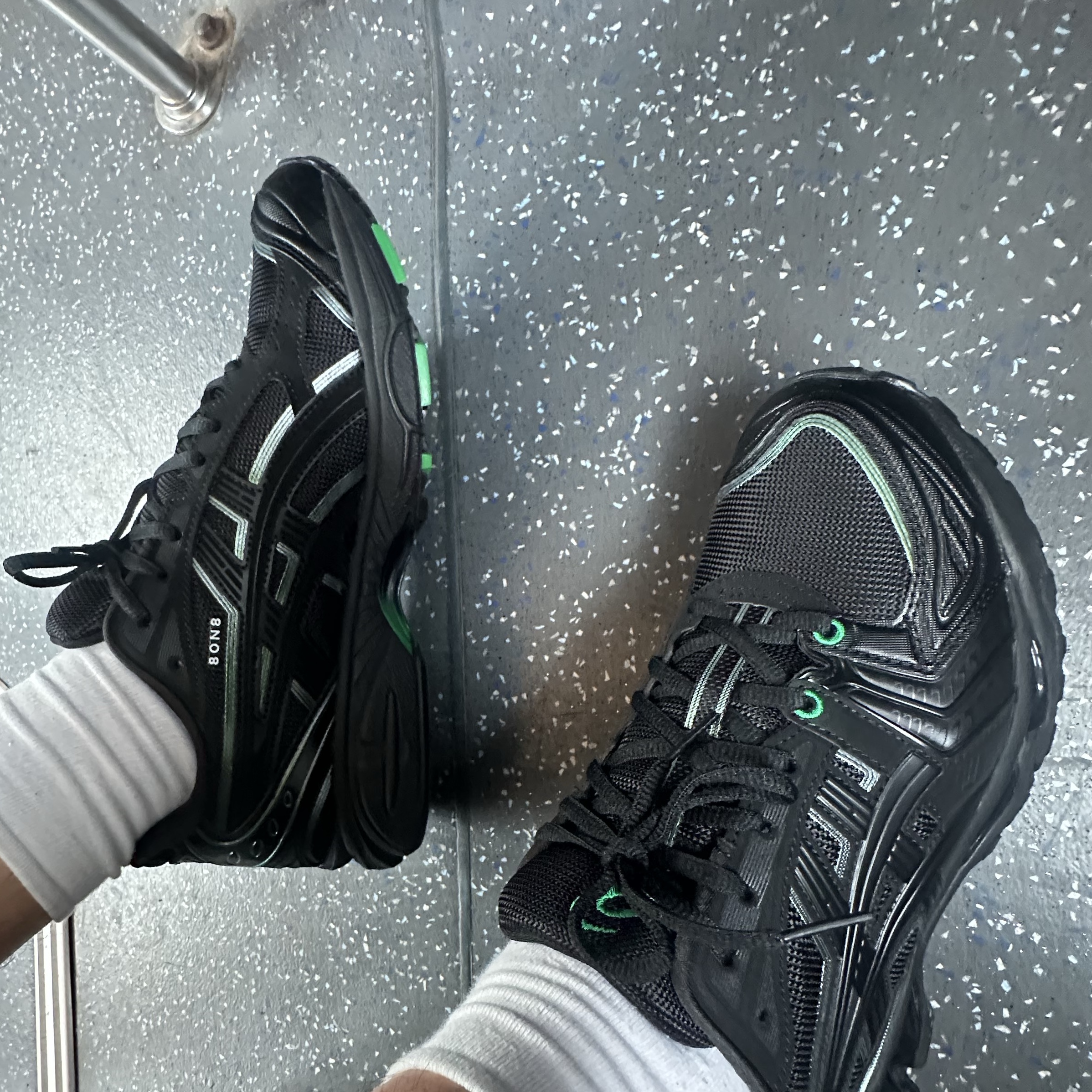 Asics x 8ON8 Gel-Kayano 14 Black Green 착용 스타일