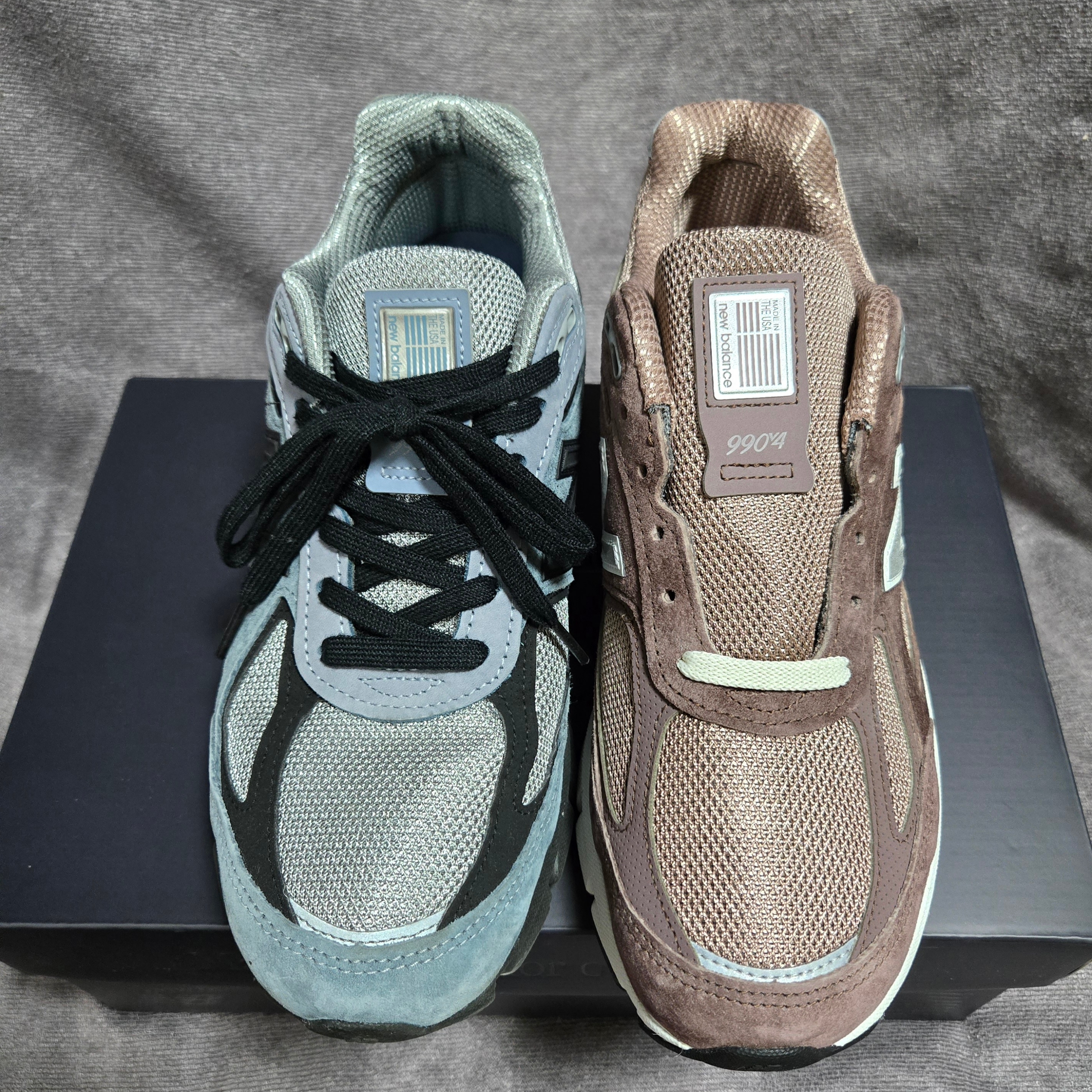 New Balance x Kith 990v4 Made in USA Dusty Mauve, New Balance 990v4 Made in USA Arctic Grey 착용 스타일 - 4