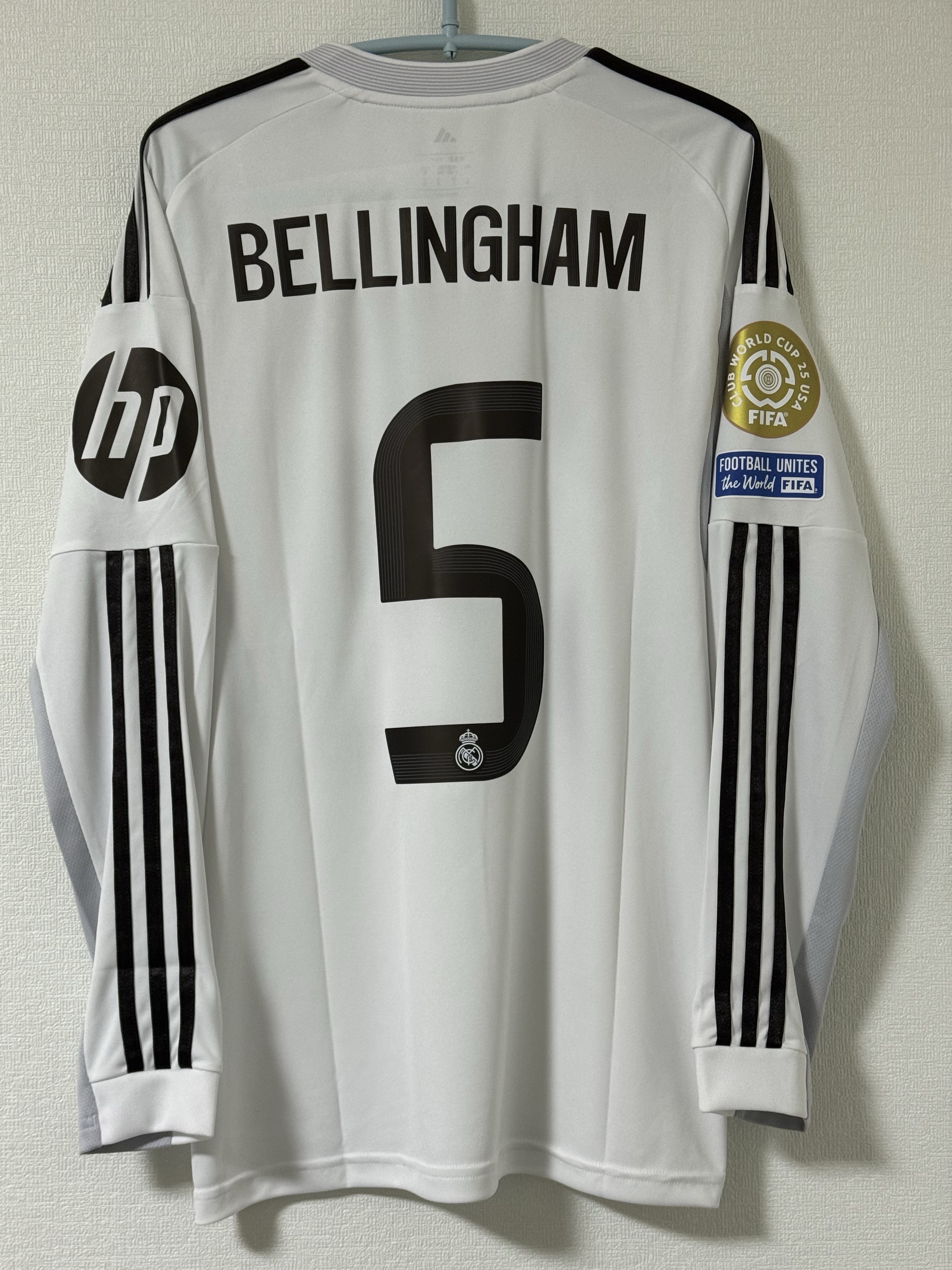 Adidas Real Madrid 2025/26 Home Long Sleeve Jersey White - KR Sizing (Non Marking Ver.) 착용 스타일 - 2