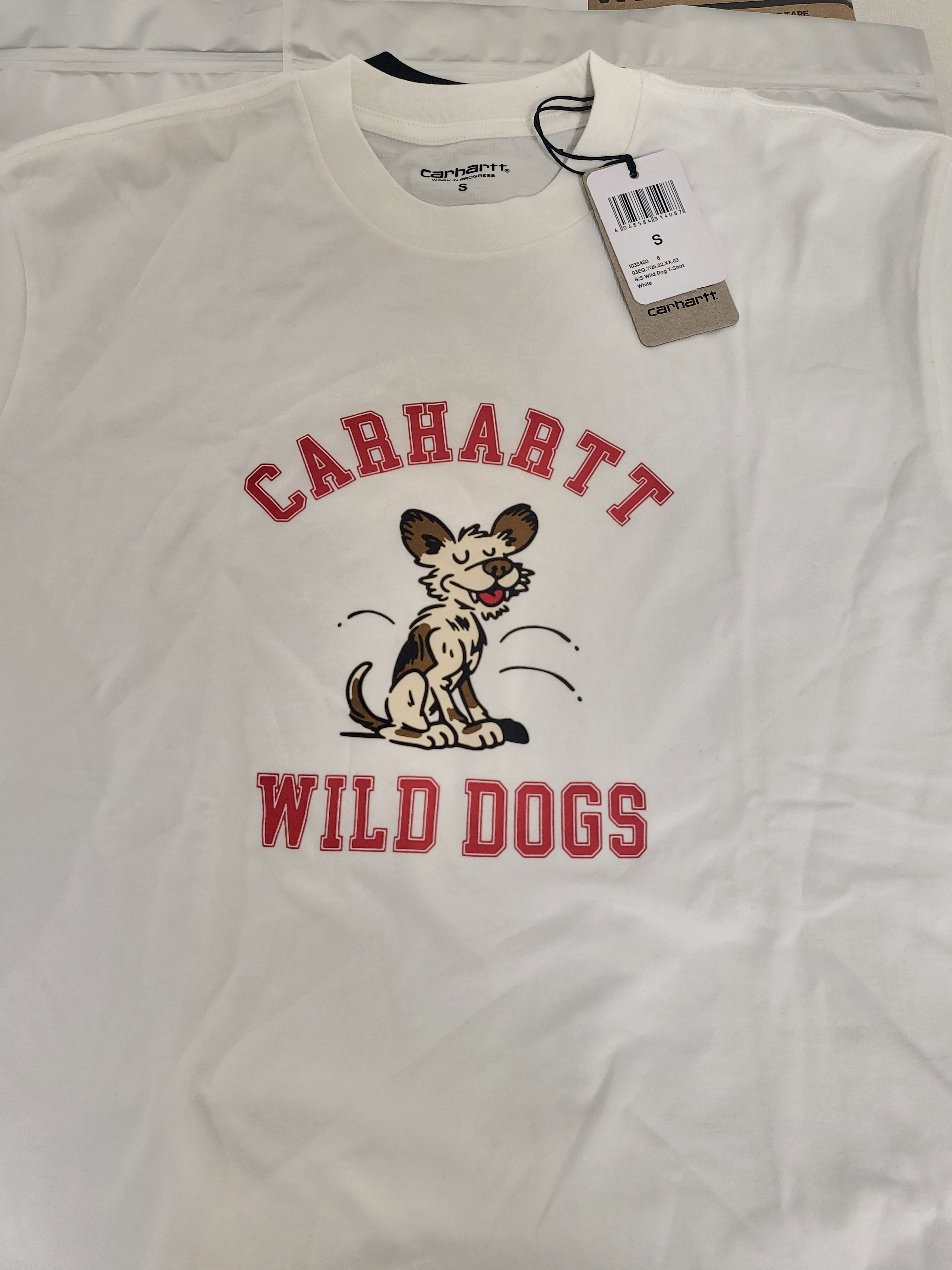 Carhartt WIP Wild Dog T-Shirt White 착용 스타일