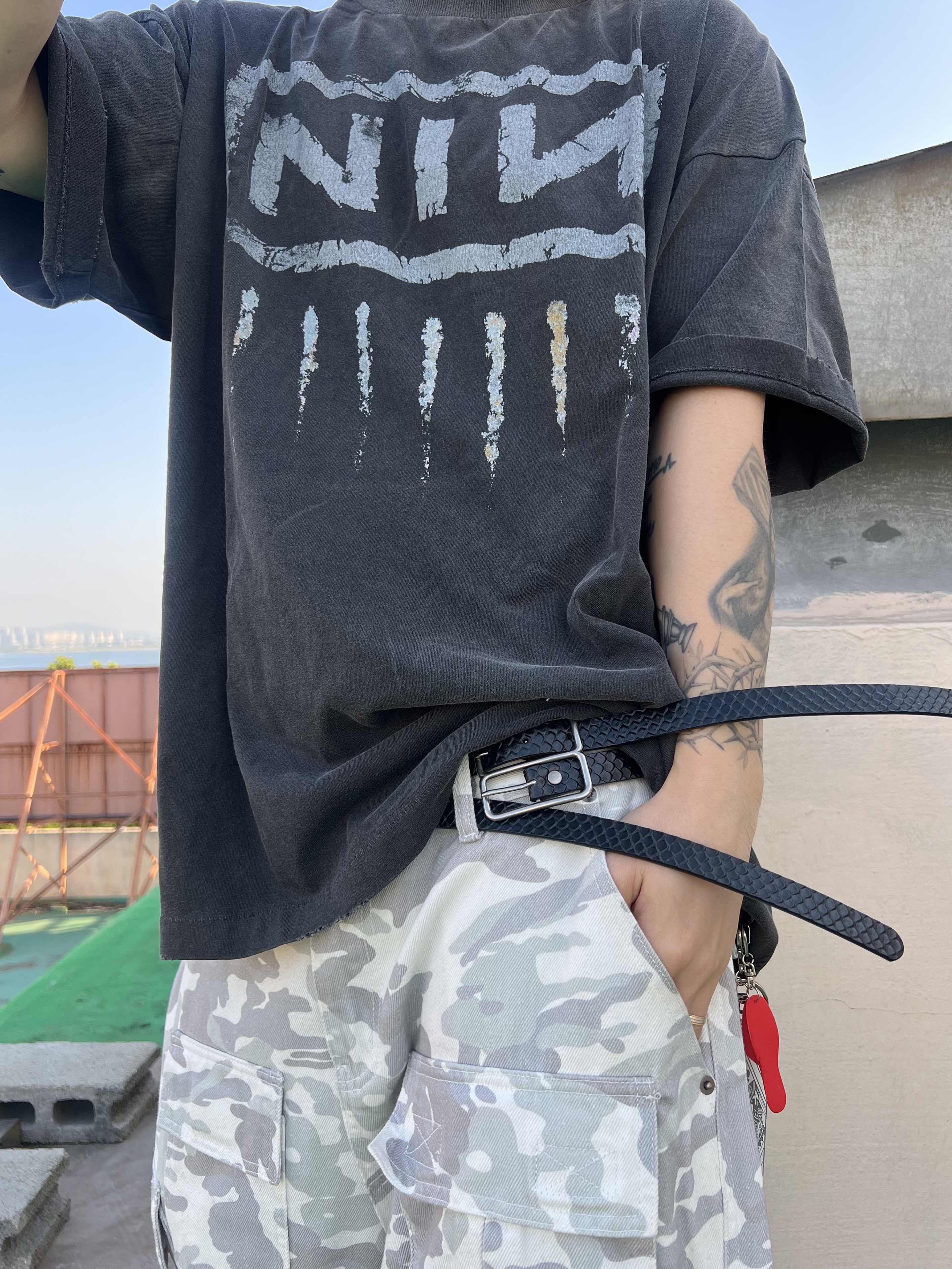 Epr. Layer Double Strap Belt 착용 스타일 - 1