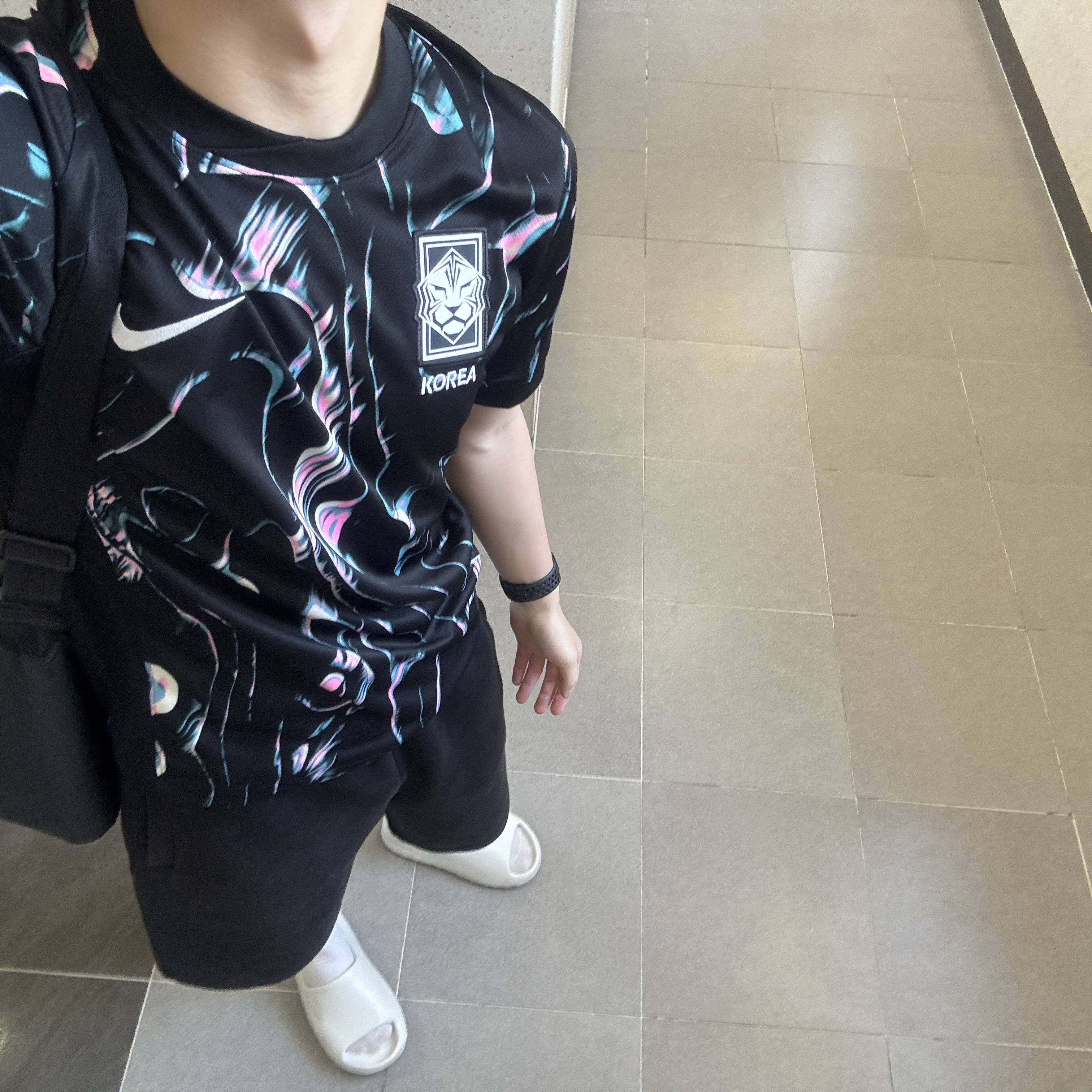 Nike Korea 2023/24 Dri-Fit Stadium Away Replica Jersey Black Pink Glow - Asia (Non Marking Ver.) 착용 스타일
