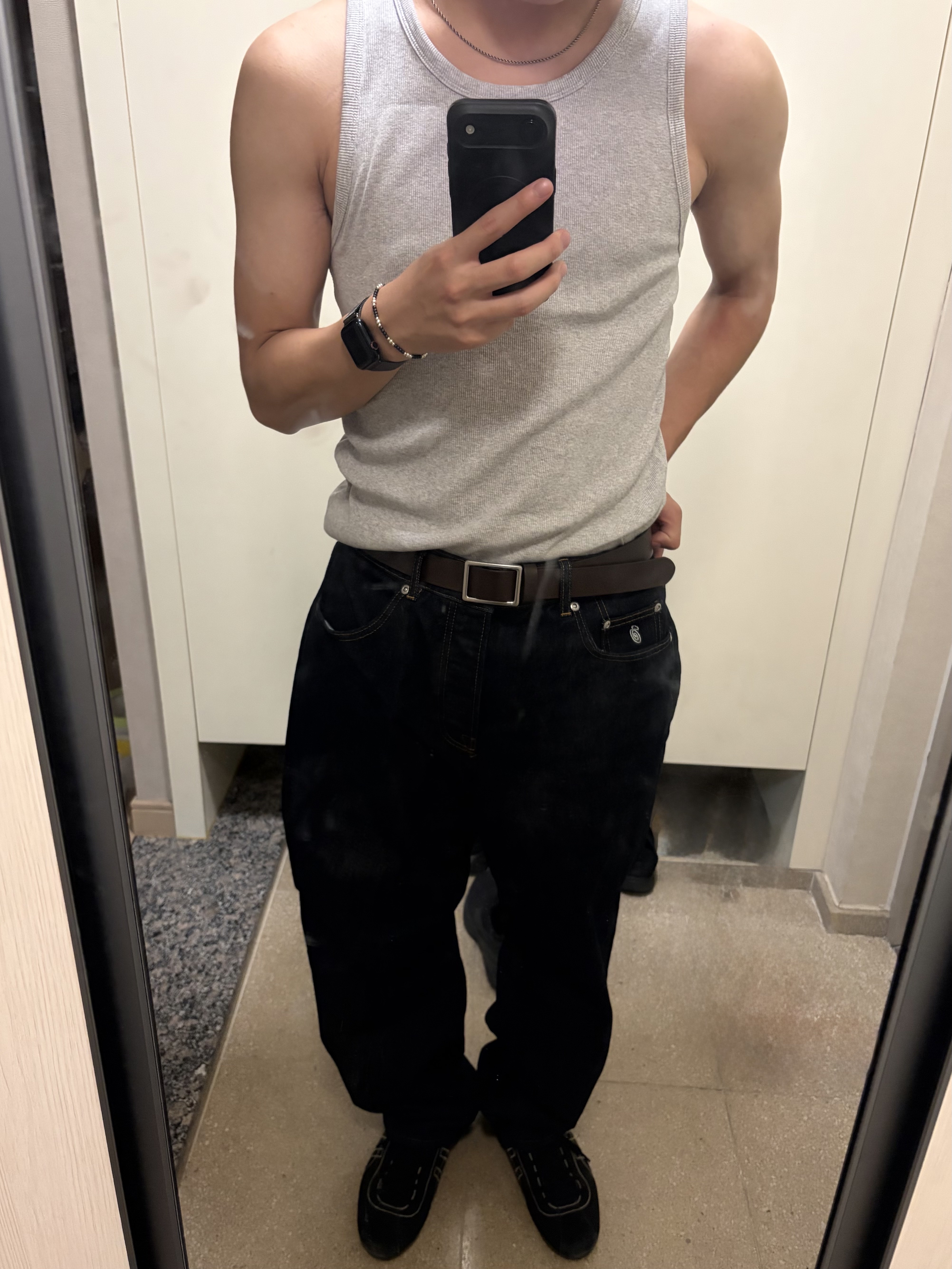 Stussy Denim Big OL' Jean Rinsed Indigo 착용 스타일 - 1