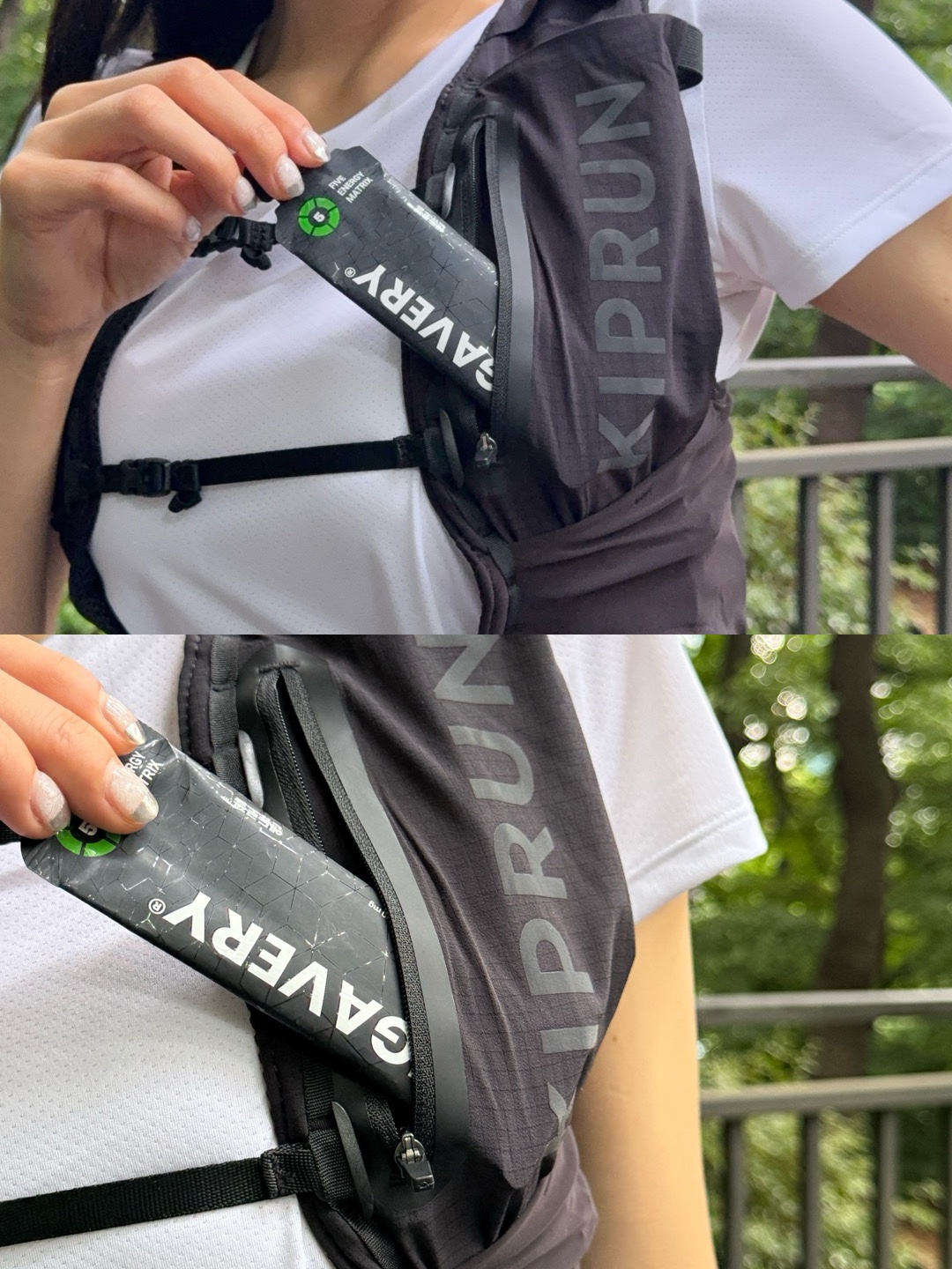 DECATHLON Lightweight Trail Running Vest 5L Graphite Grey, DECATHLON Running 5-Panel Cap Pale Mint Green 착용 스타일 - 7