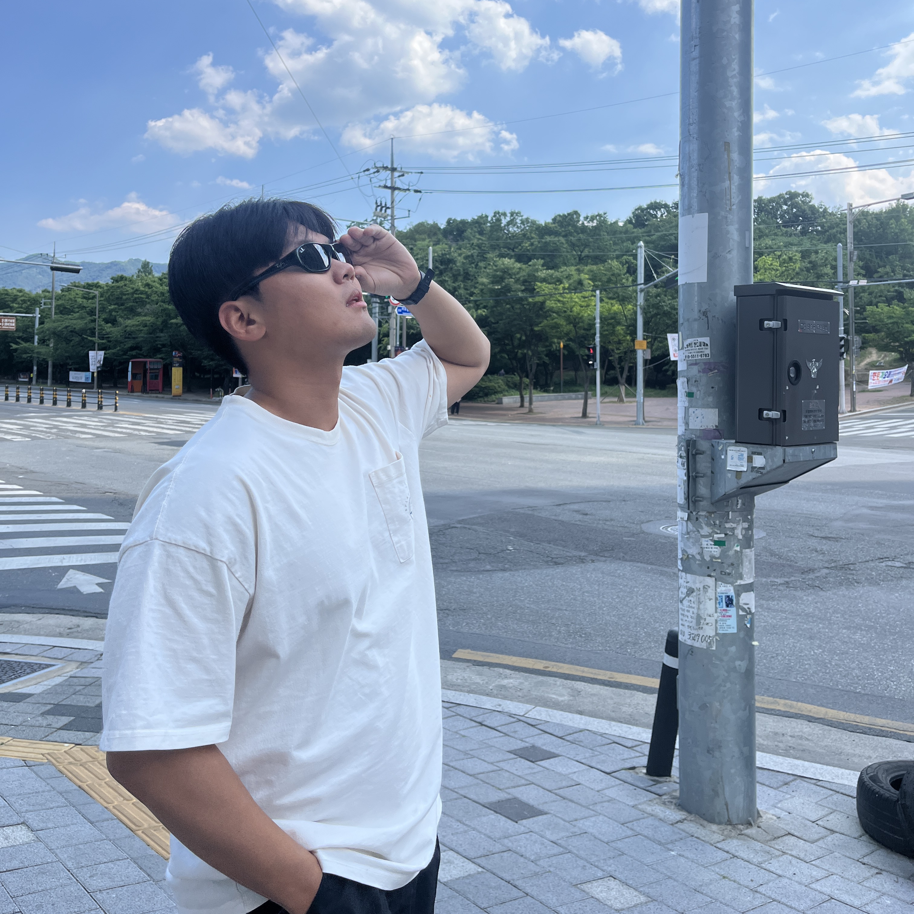 Ray-Ban DADDY-O II Polished Black Frame Green Classic G-15 Lenses 착용 스타일 - 1