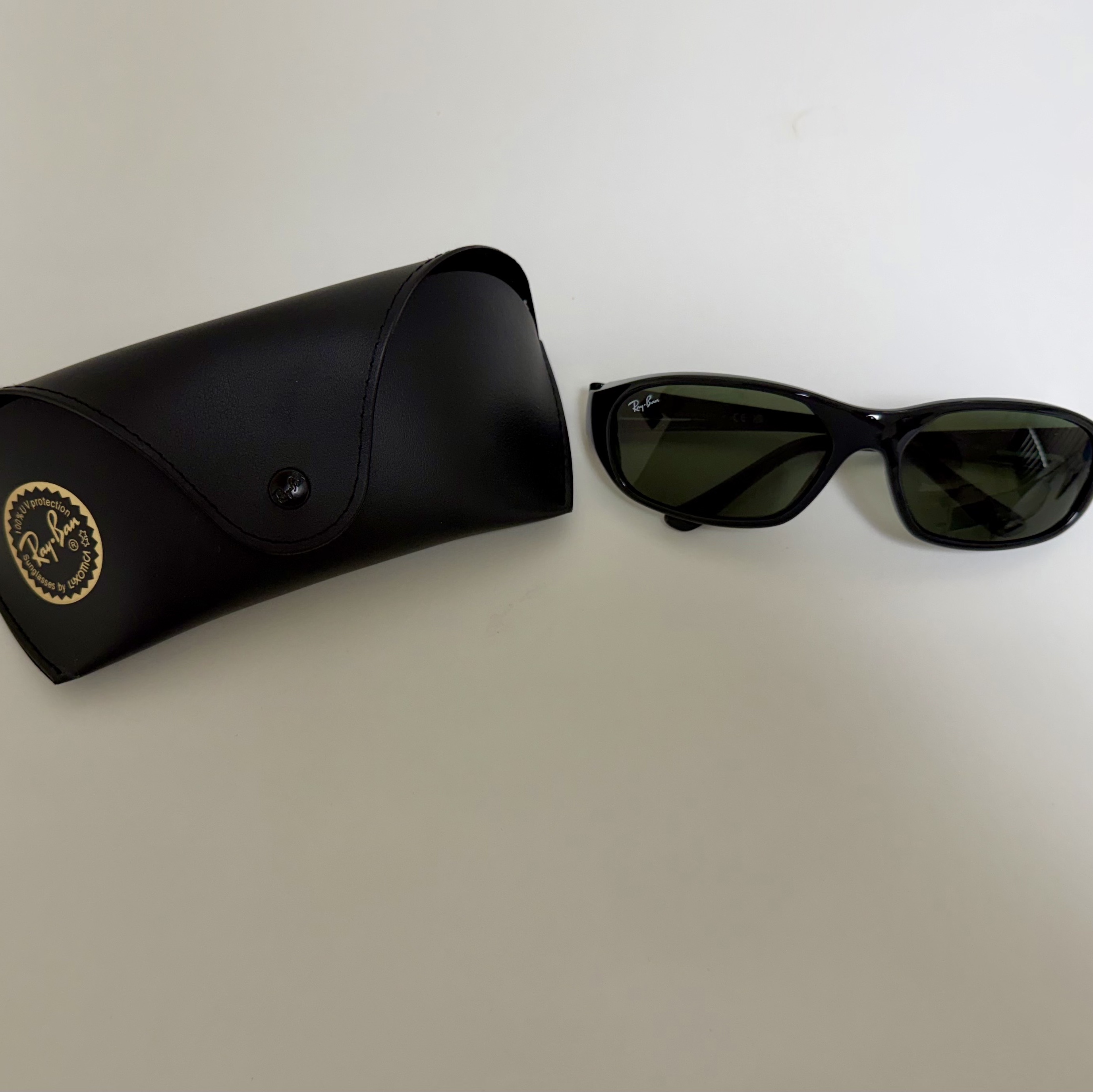 Ray-Ban DADDY-O II Polished Black Frame Green Classic G-15 Lenses 착용 스타일