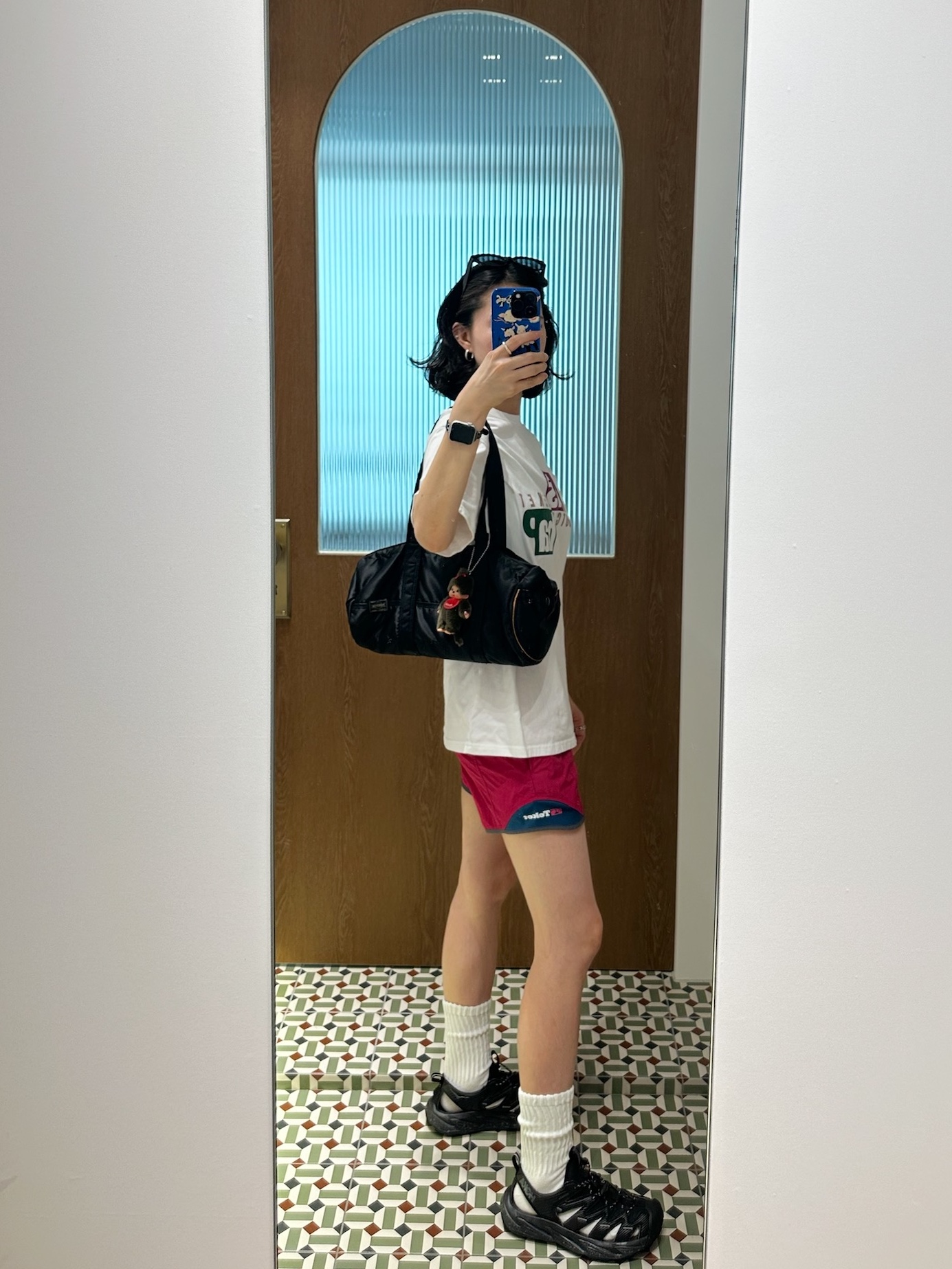 Porter Tanker Duffle Bag L Black, Hoka Hopara Black Castle Rock 착용 스타일 - 2
