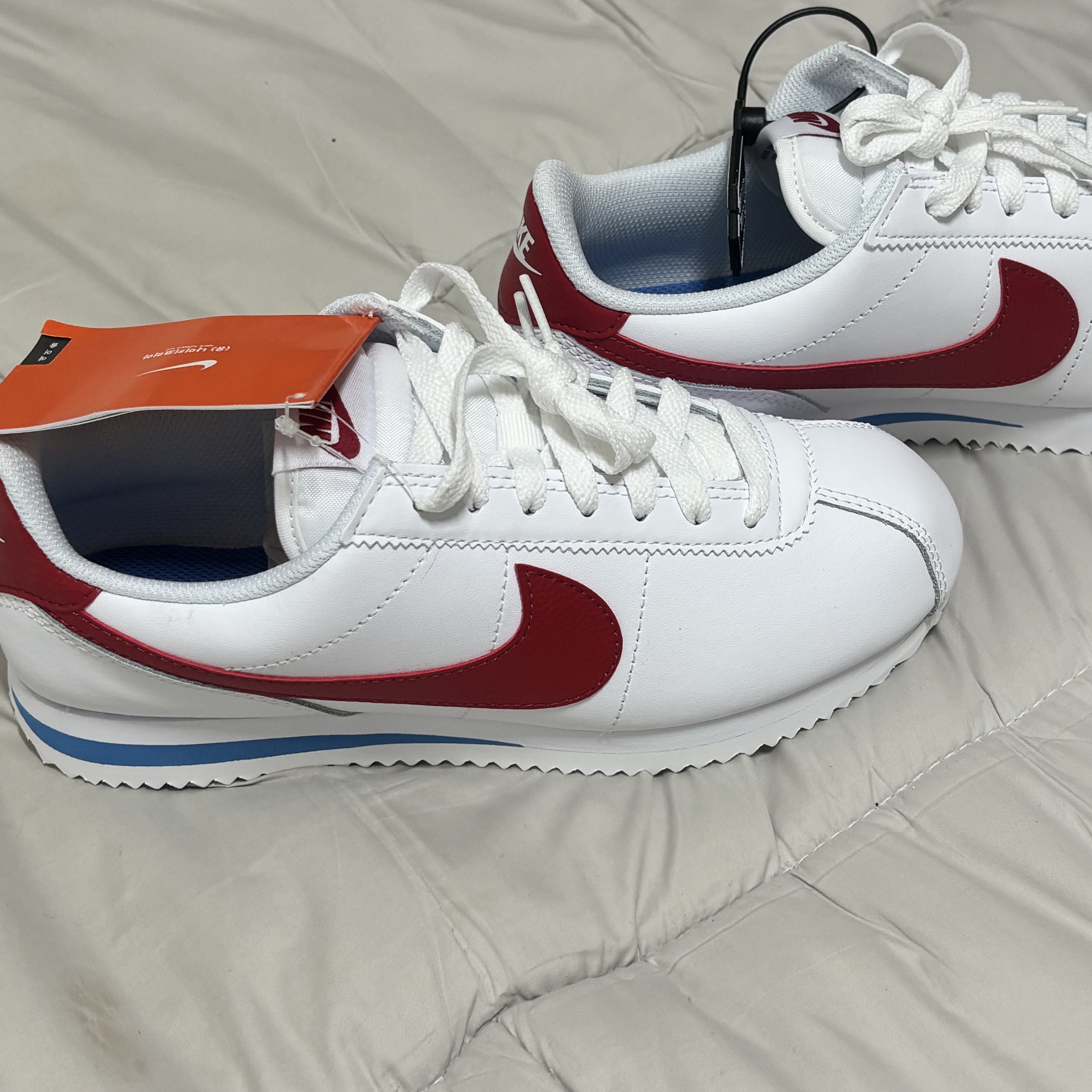 (W) Nike Cortez Leather White Varsity Red 착용 스타일 - 3