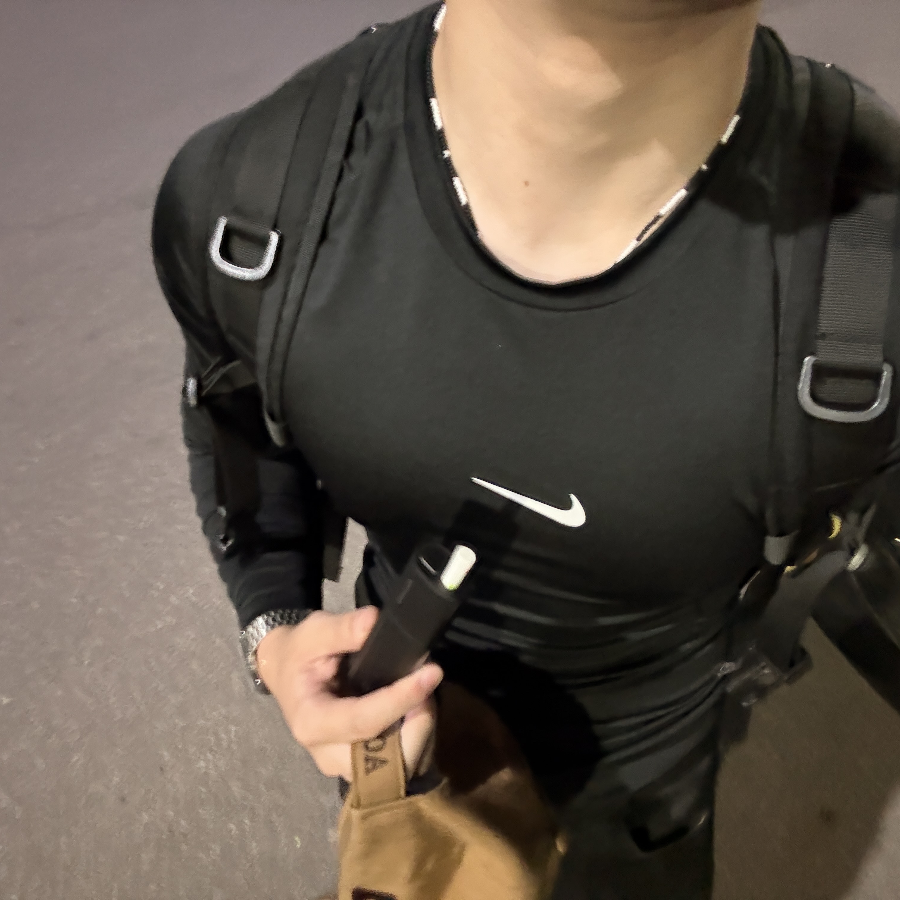 Nike Pro Dri-Fit Tight Long Sleeve Fitness Top Black - Asia 착용 스타일
