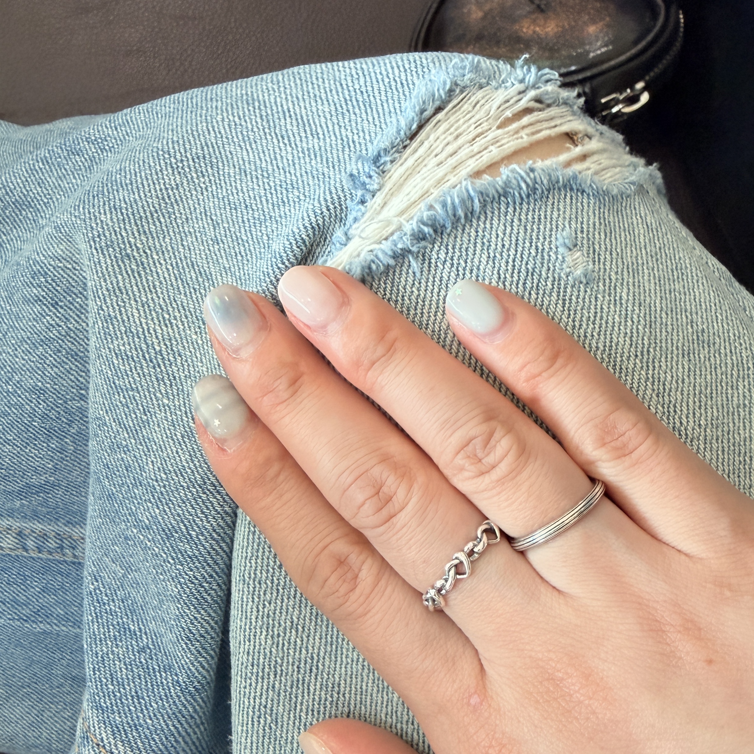 (W) Pandora Knotted Hearts Ring Sterling Silver 착용 스타일
