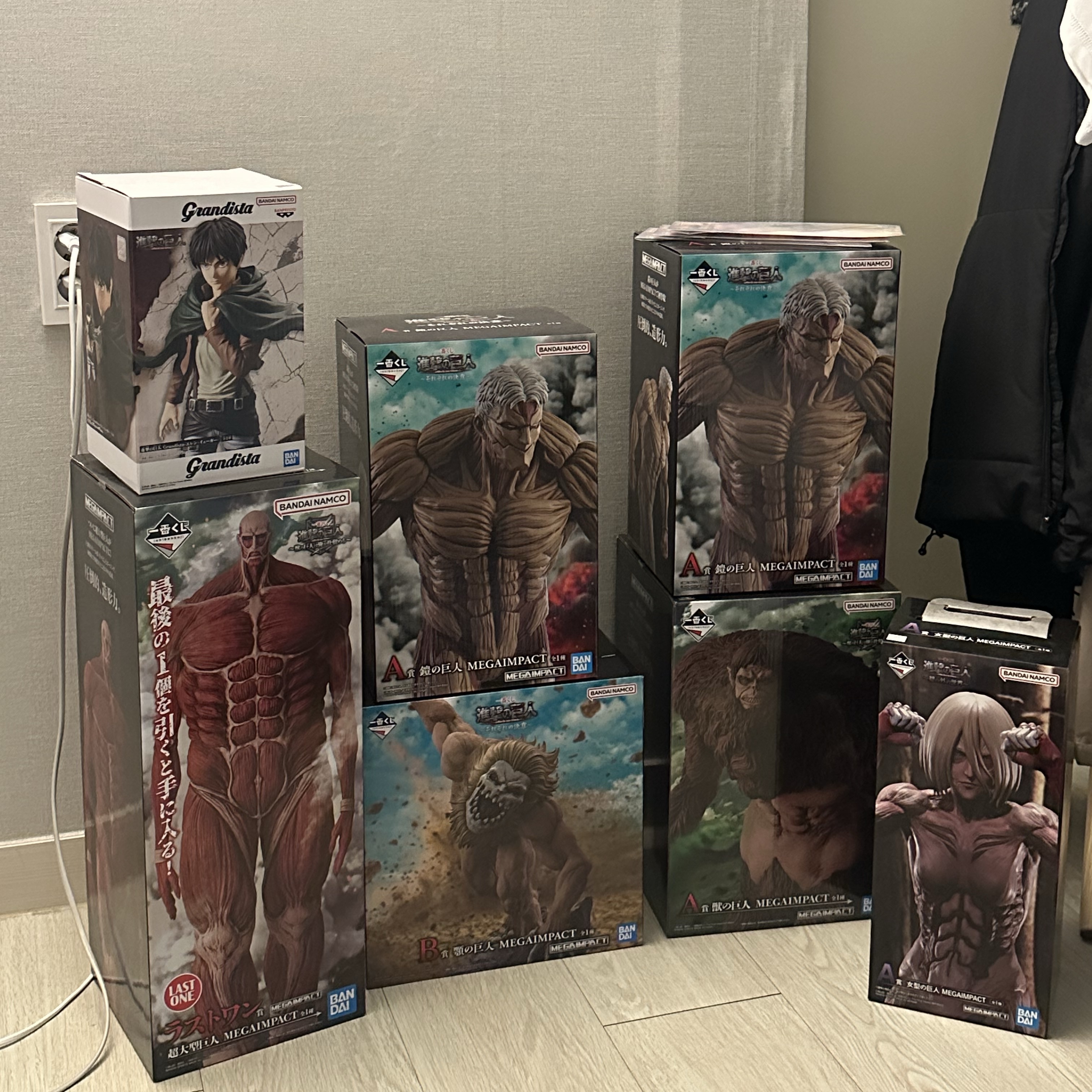 Bandai Ichiban Kuji Attack On Titan Each Determination B Prize Jaw Titan MEGAIMPACT 착용 스타일