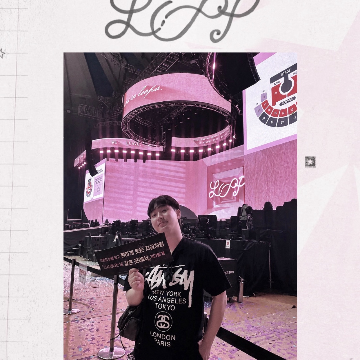 Stussy World Tour T-Shirt Black 착용 스타일