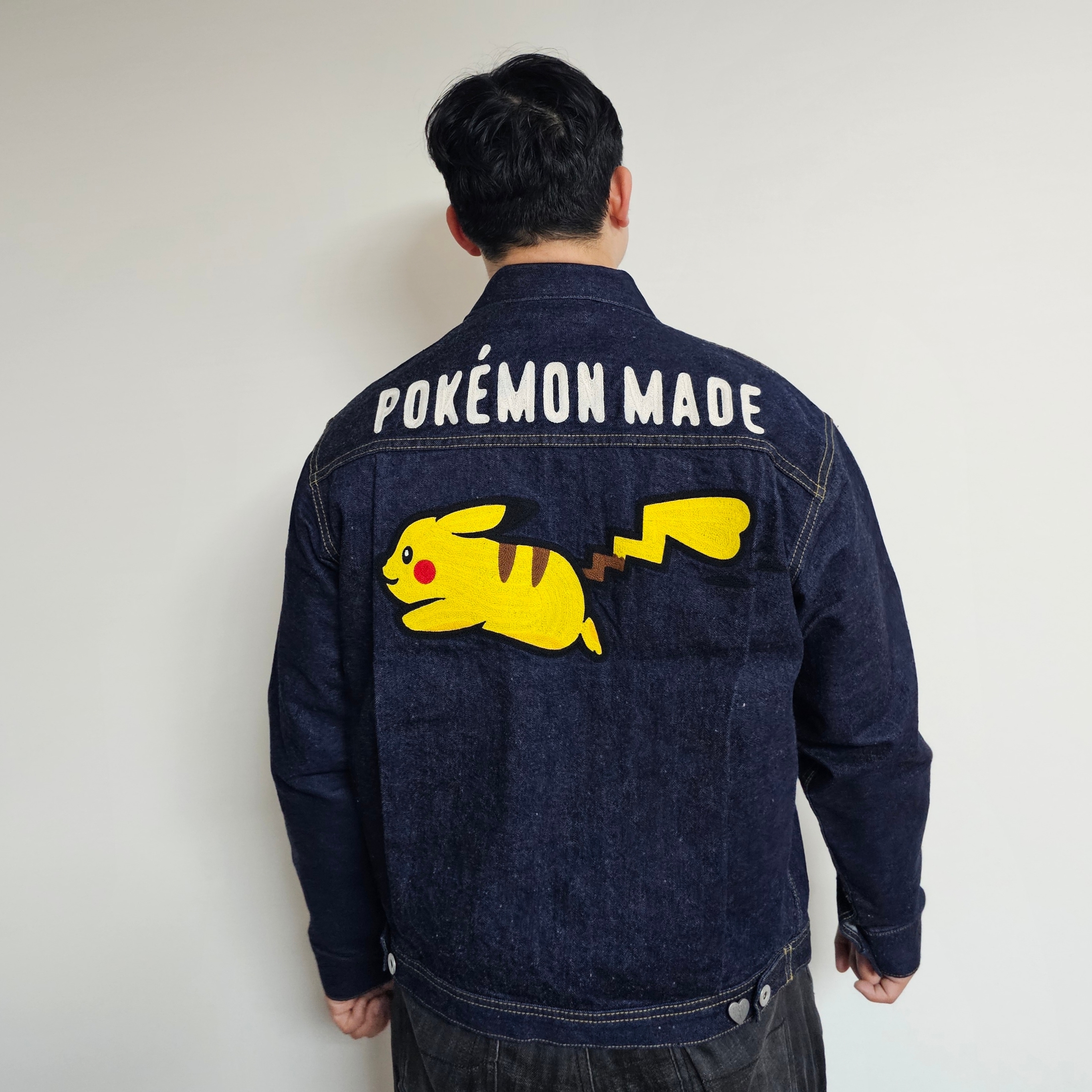 Human Made x Pokemon Made Denim Jacket Indigo 착용 스타일