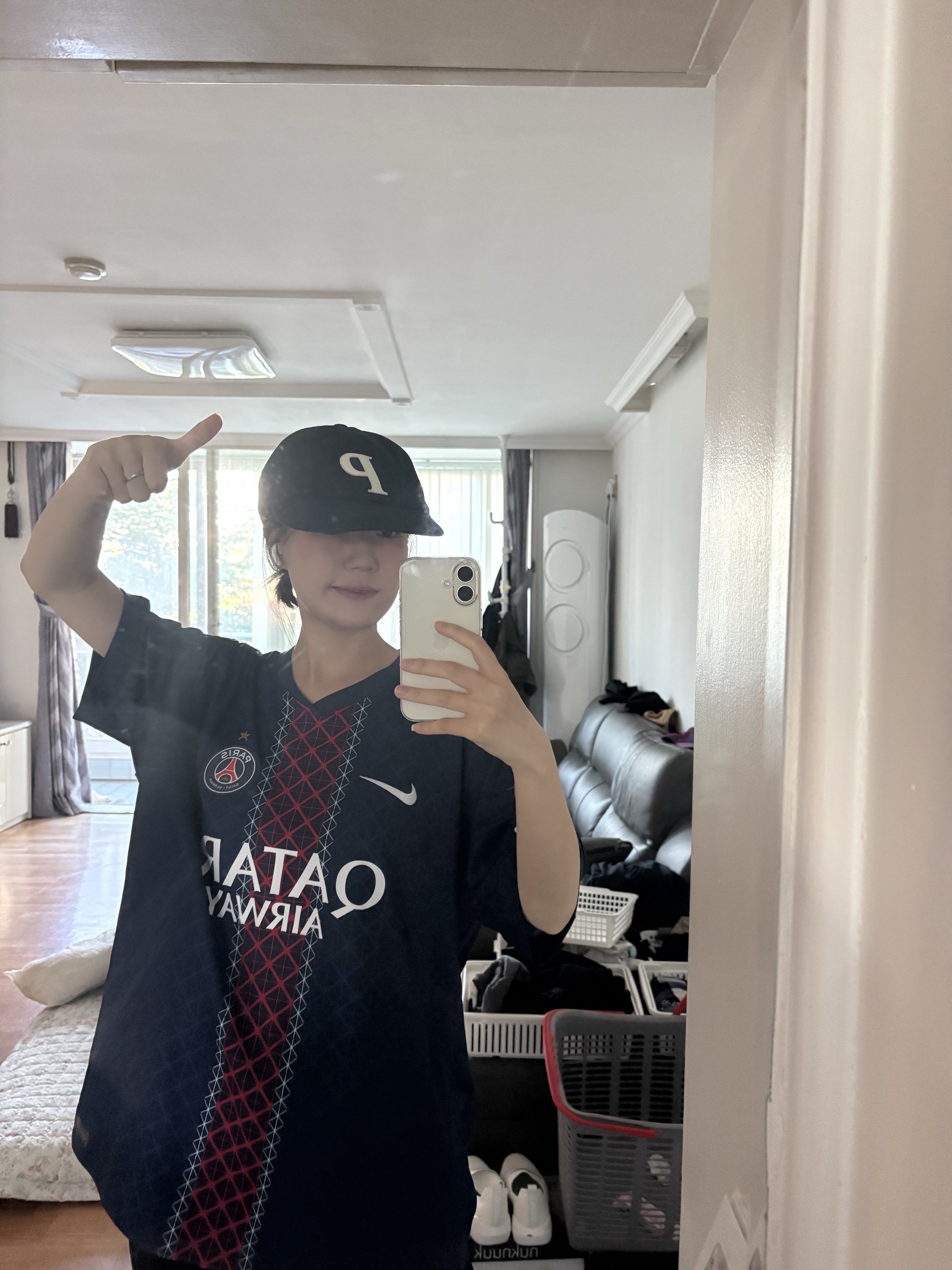 Nike Paris Saint-Germain 2024/25 Dri-Fit Stadium Home Replica Jersey Midnight Navy (Non Marking Ver.) 착용 스타일 - 2
