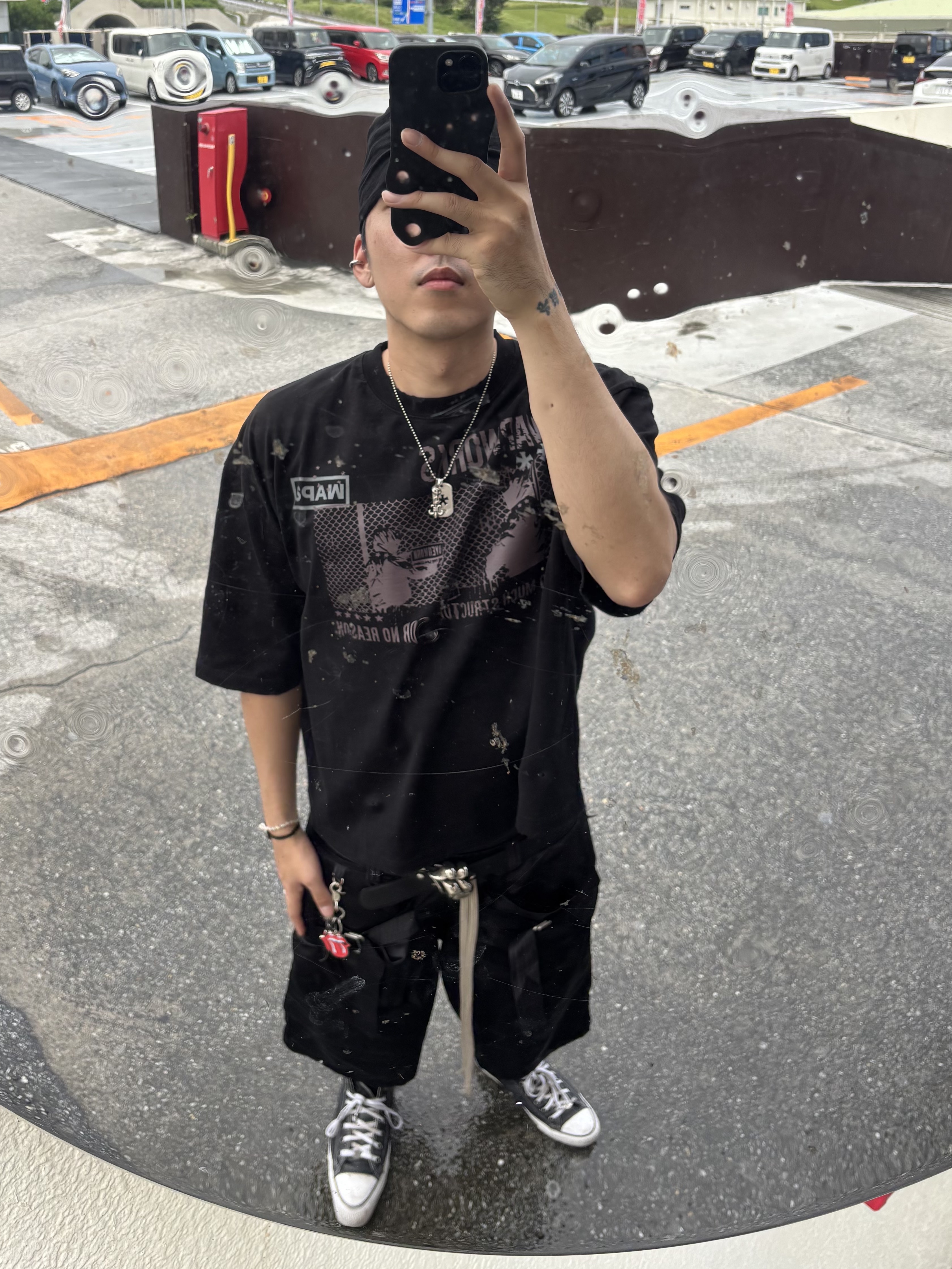 Wapworks Field Safety Bermuda Black 착용 스타일 - 1