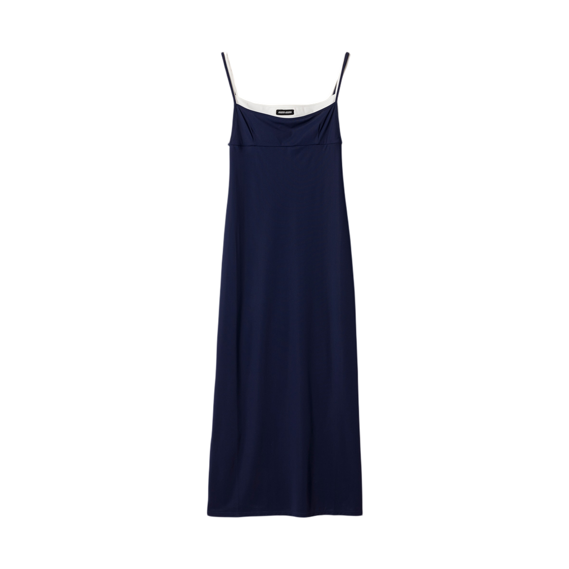 MF6436-122R-F0008 (W) Miu Miu Stretch Jersey Midi Dress Navy