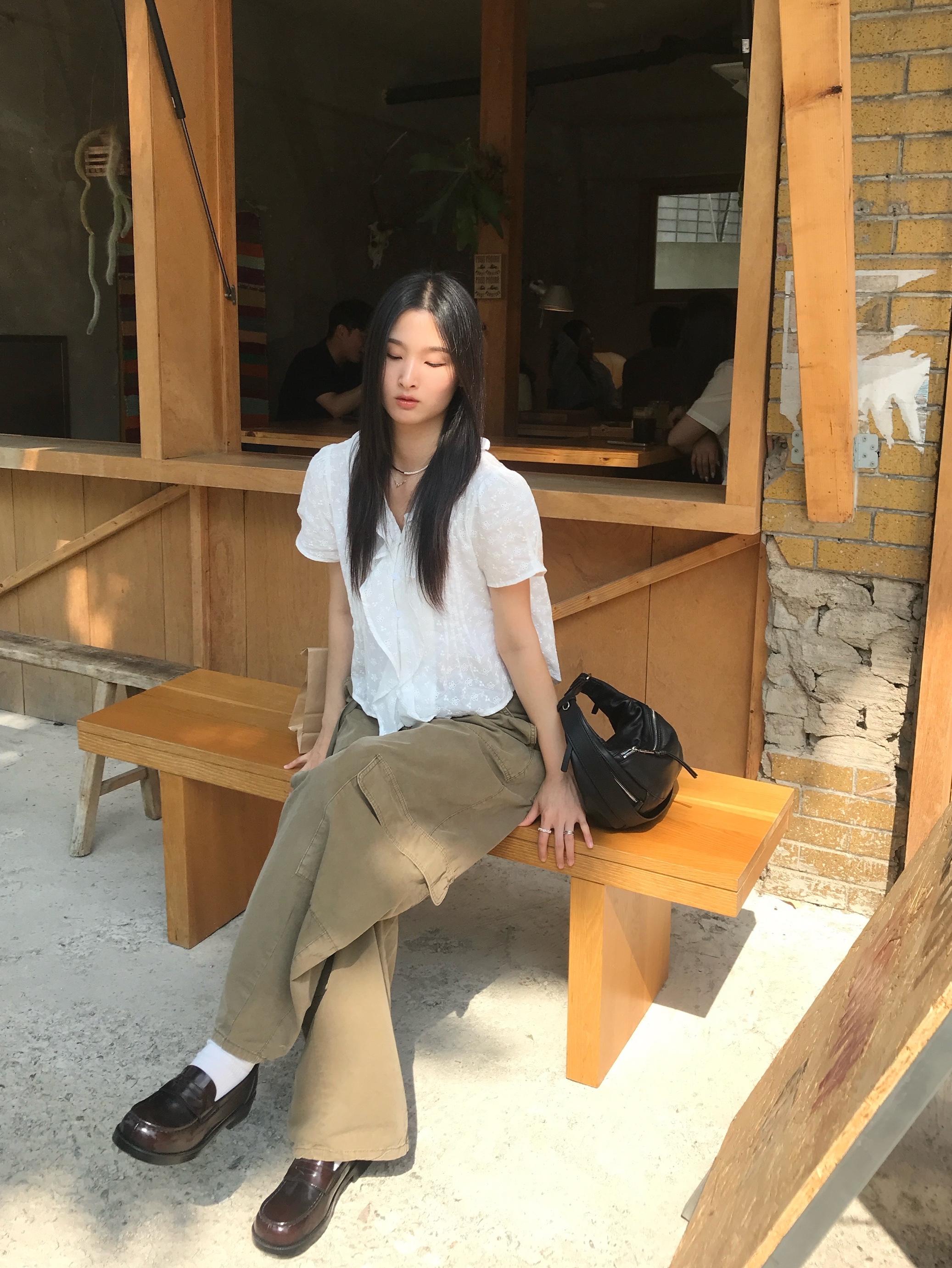 Haruta HS-4900 Oiko Loafer Jamaica 착용 스타일 - 2