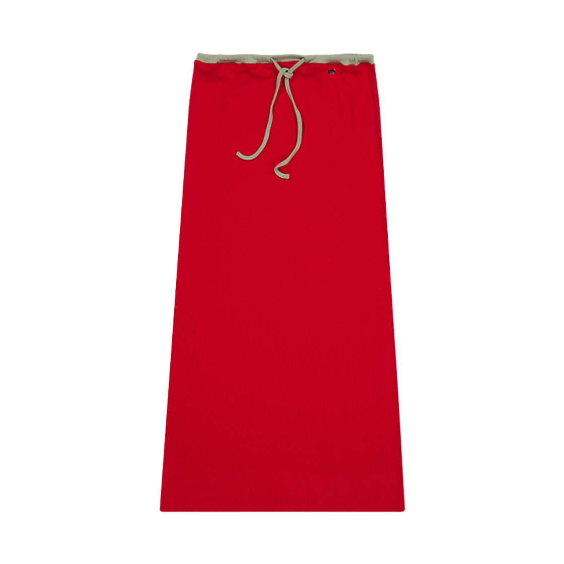 뮈르뮈르 메븐 배색 슬림 롱 스커트 레드(MURMURE Maven Slim Maxi Skirt Red)