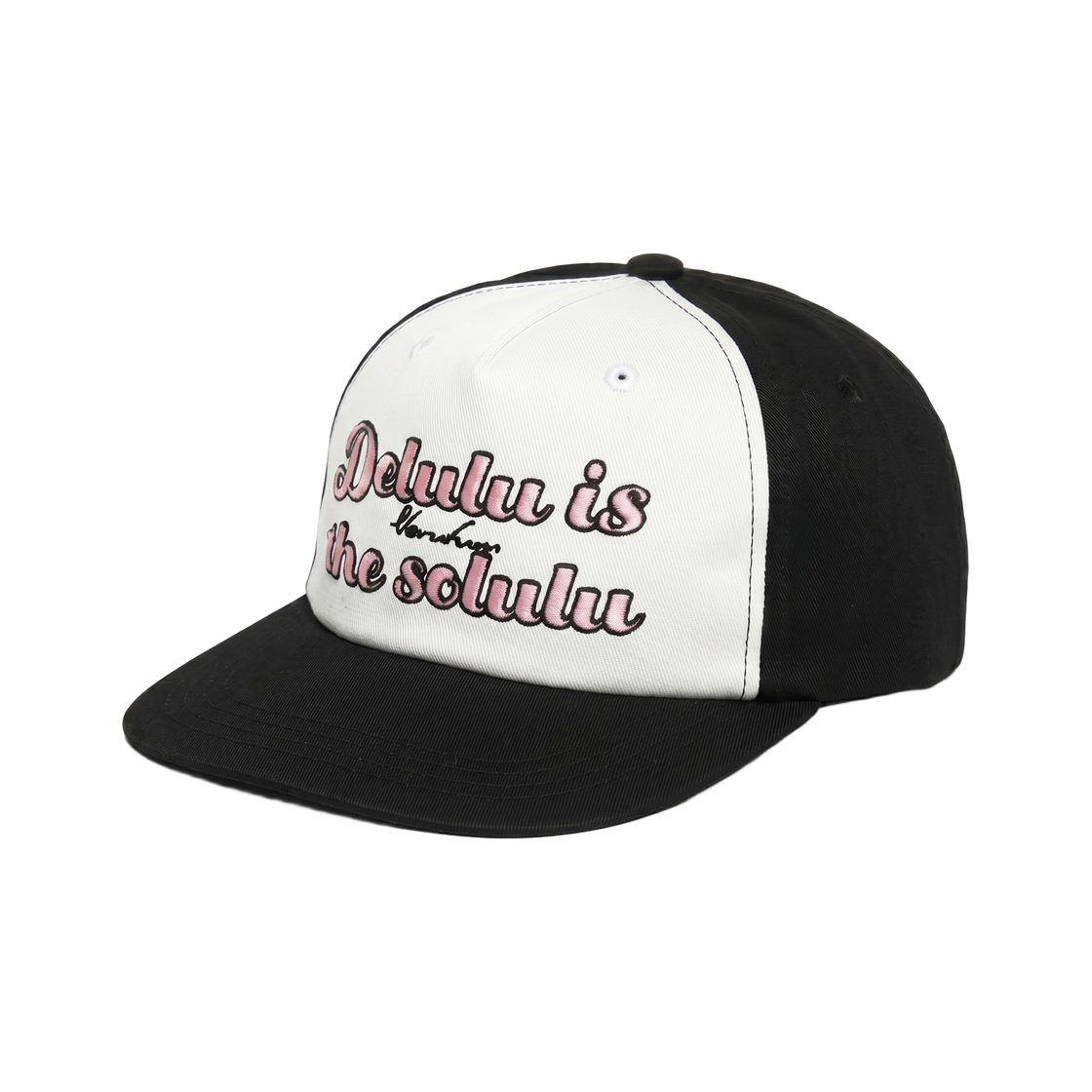 베루툼 델루루 이즈 더 솔루루 6패널 캡 블랙(VERUTUM BC254 Delulu Is The Solulu 5 Panel Cap Black) - 1