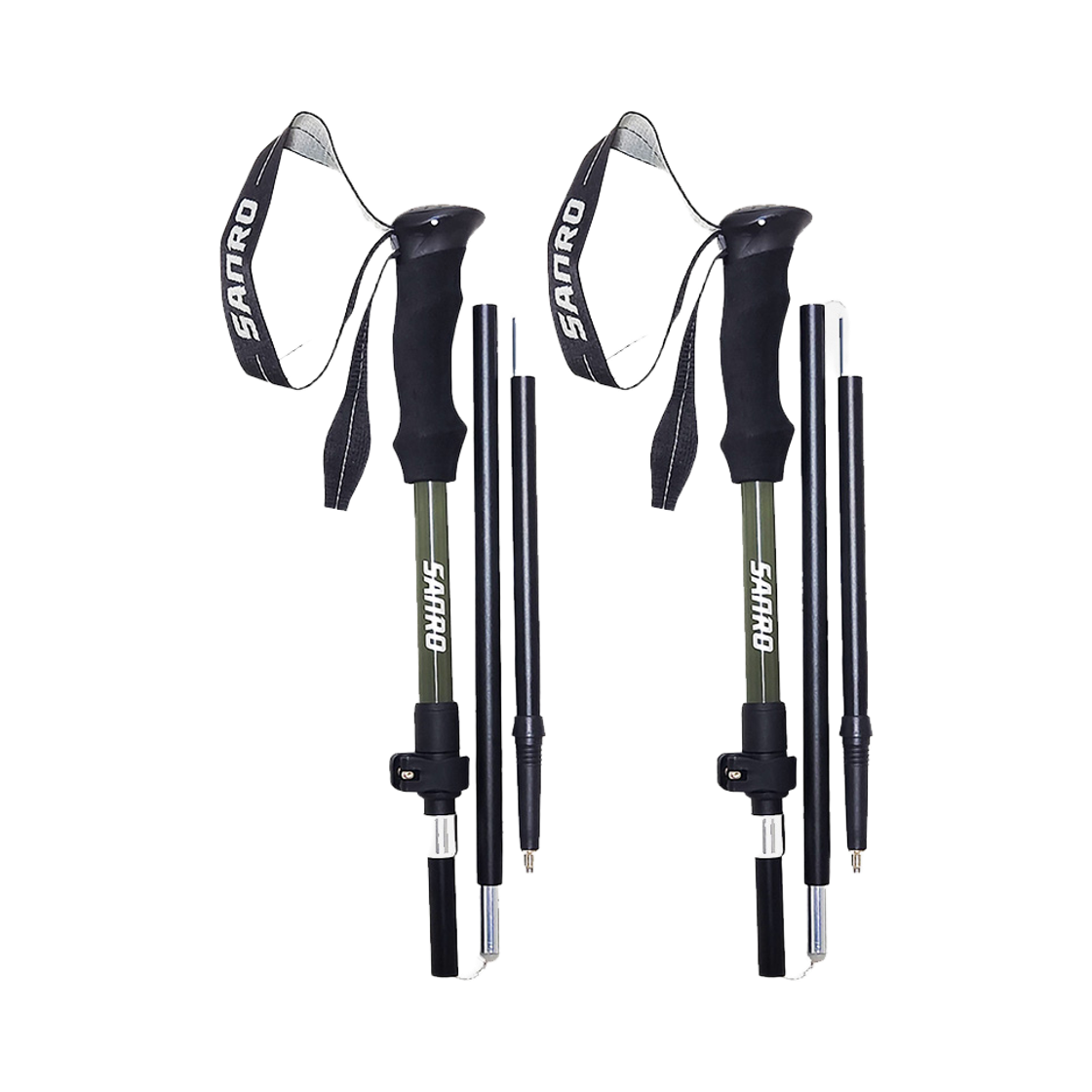 산로 두랄루민 등산스틱 카키(SANRO Hiking Stick Khaki)